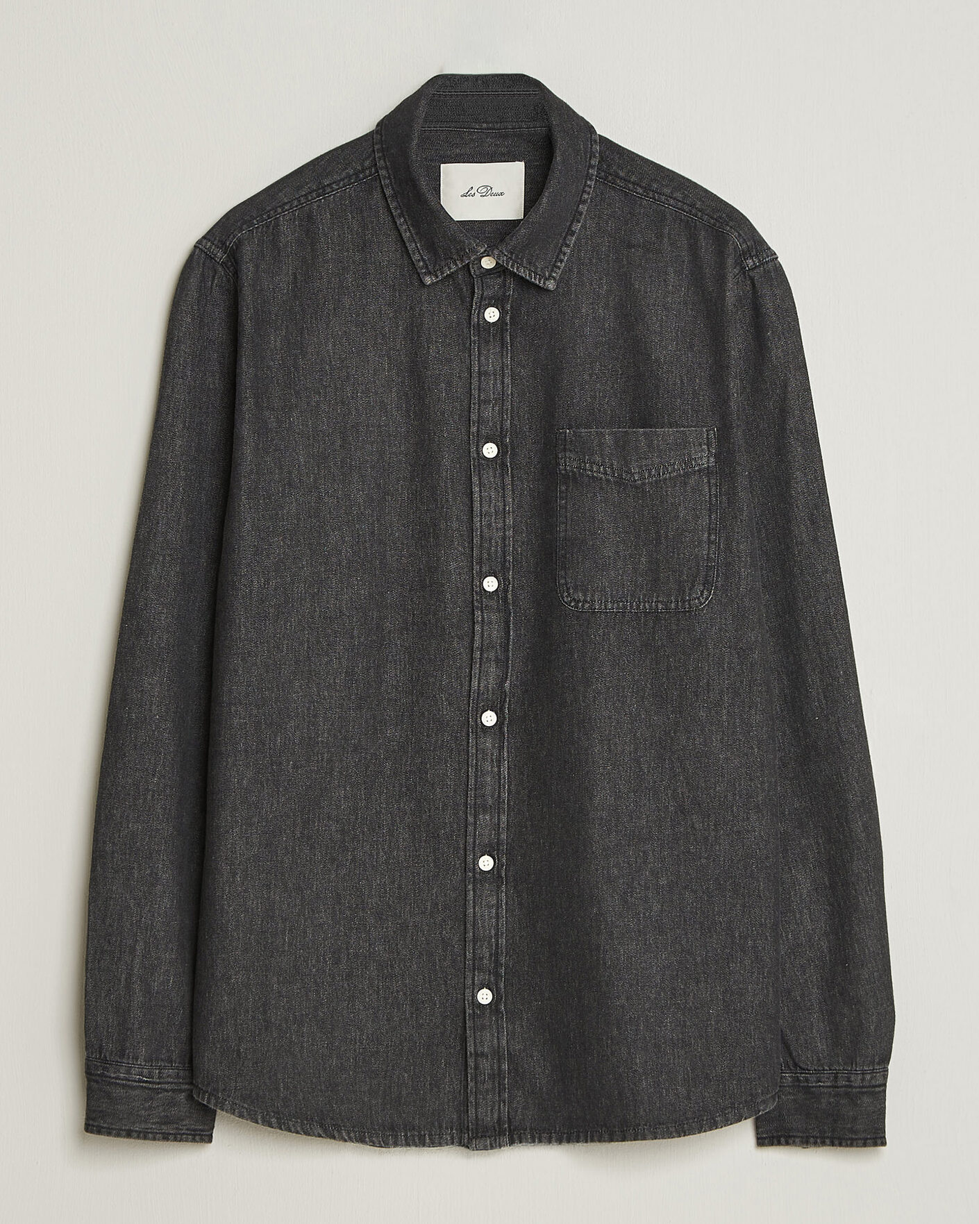 Men | Shirts | LES DEUX | Denim Shirt Black Wash