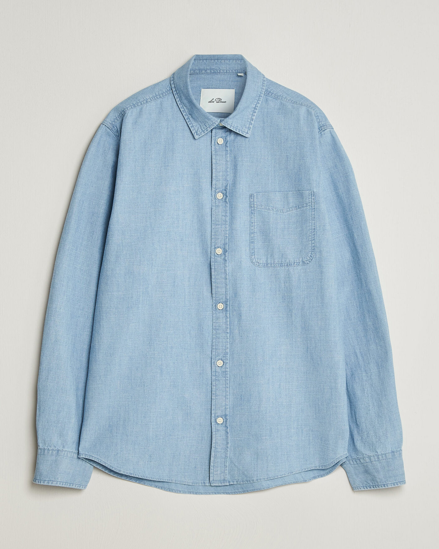Men | Shirts | LES DEUX | Chambray Shirt Light Blue Wash