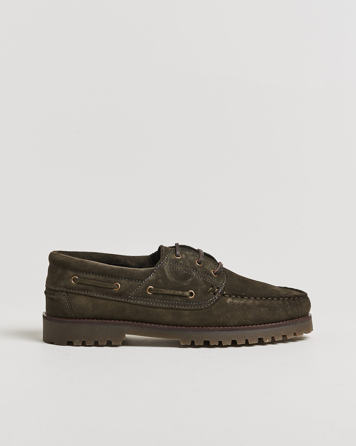 Men | Loafers | LES DEUX | Suede Boatshoe Rosin Green