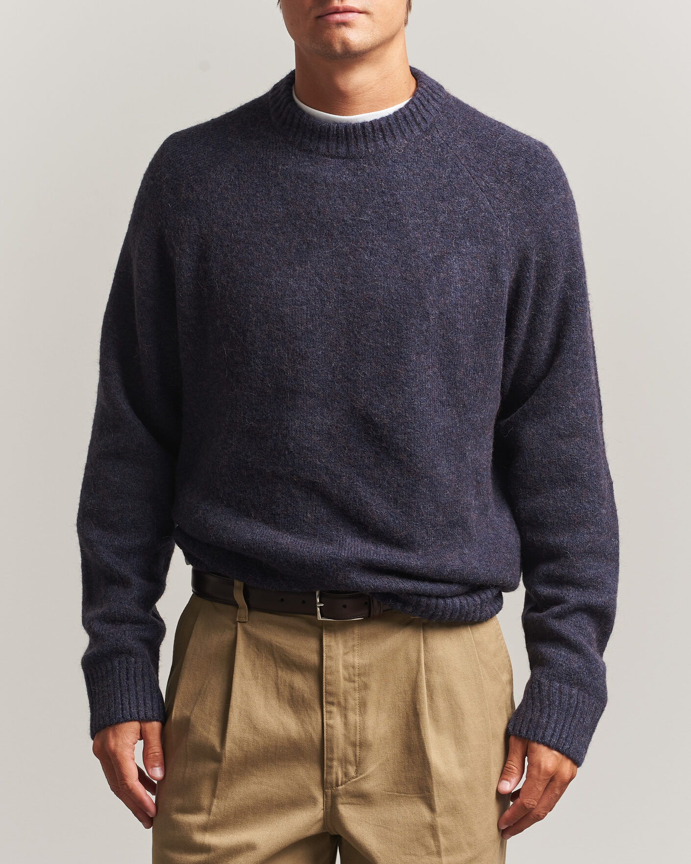 Men | Sweaters & Knitwear | LES DEUX | Soft Roundneck Knit Dark Navy