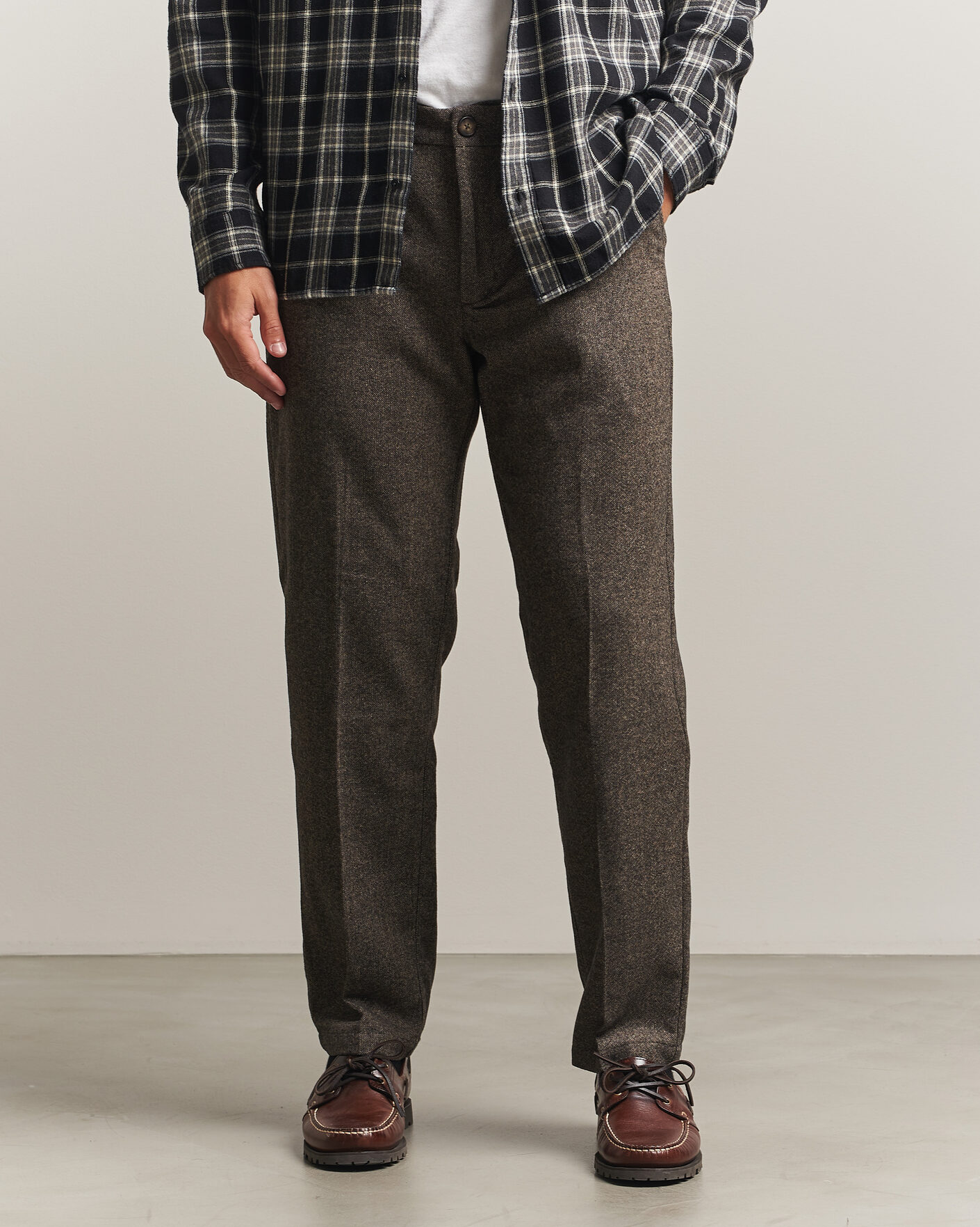 Men | Trousers | LES DEUX | Wool Melange Reg Suit Pants Caribou