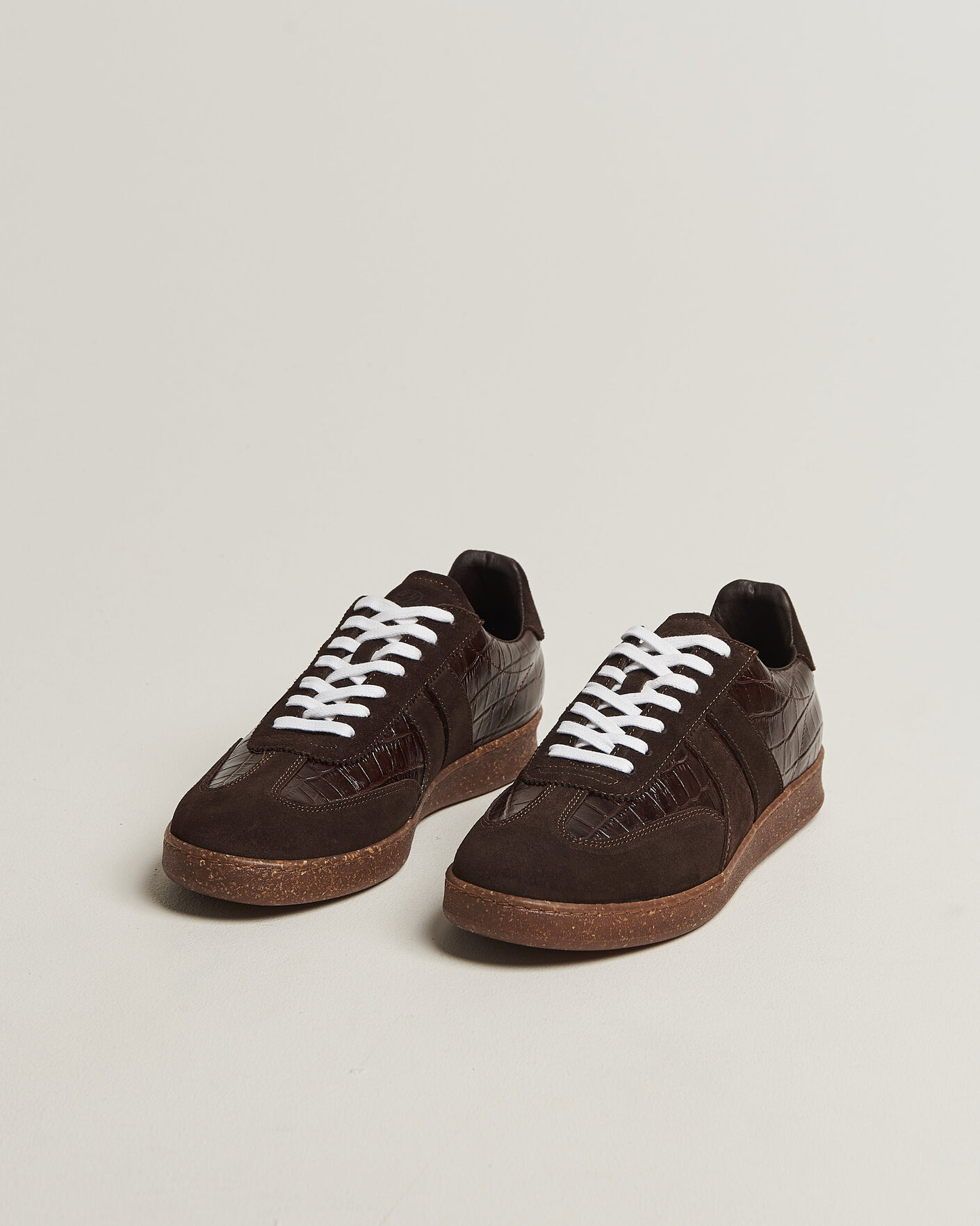 Men | Sneakers | LES DEUX | Croco Sneaker Molé Brown