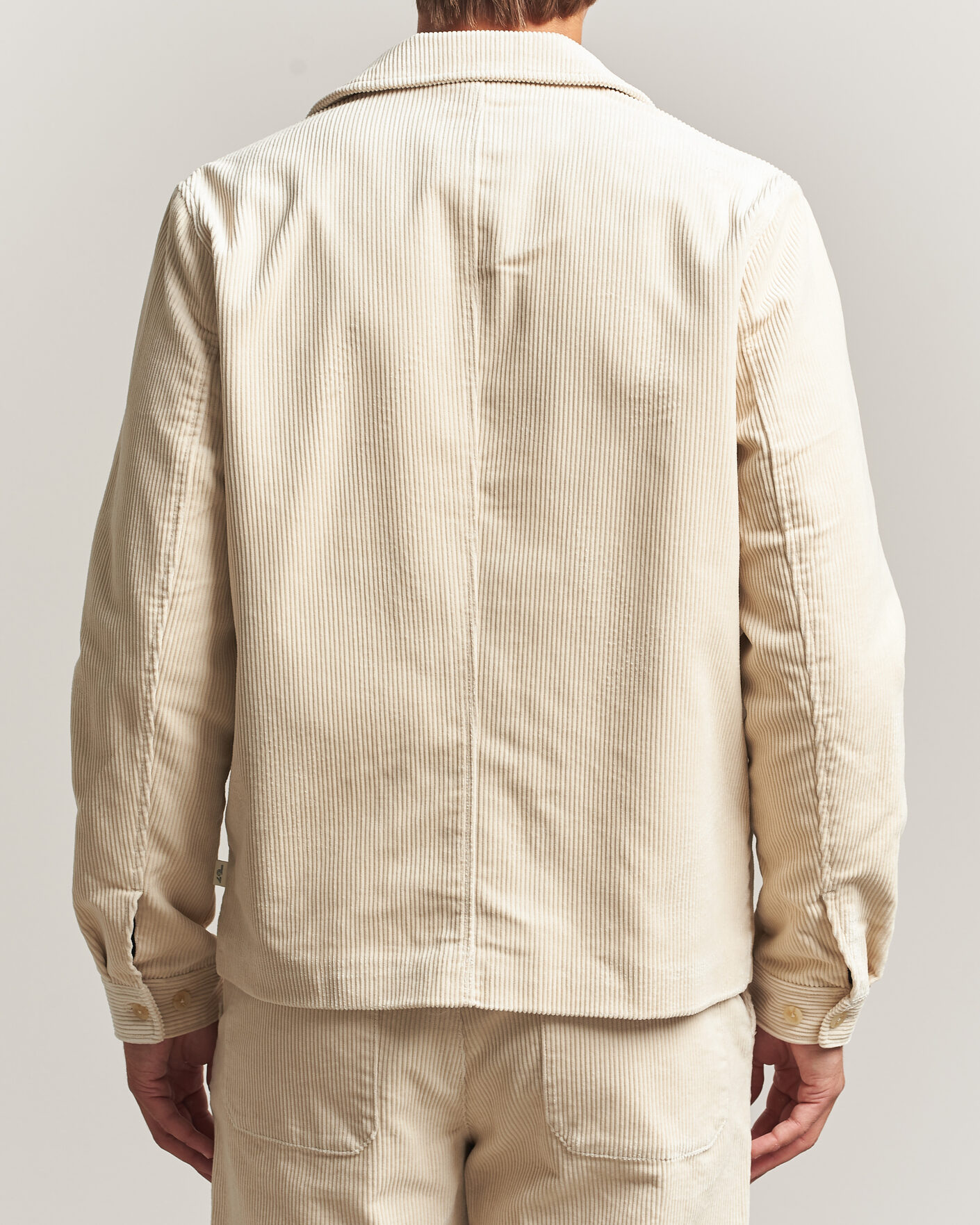 Men | Coats & Jackets | LES DEUX | Corduroy Zipper Coach Jacket Ivory