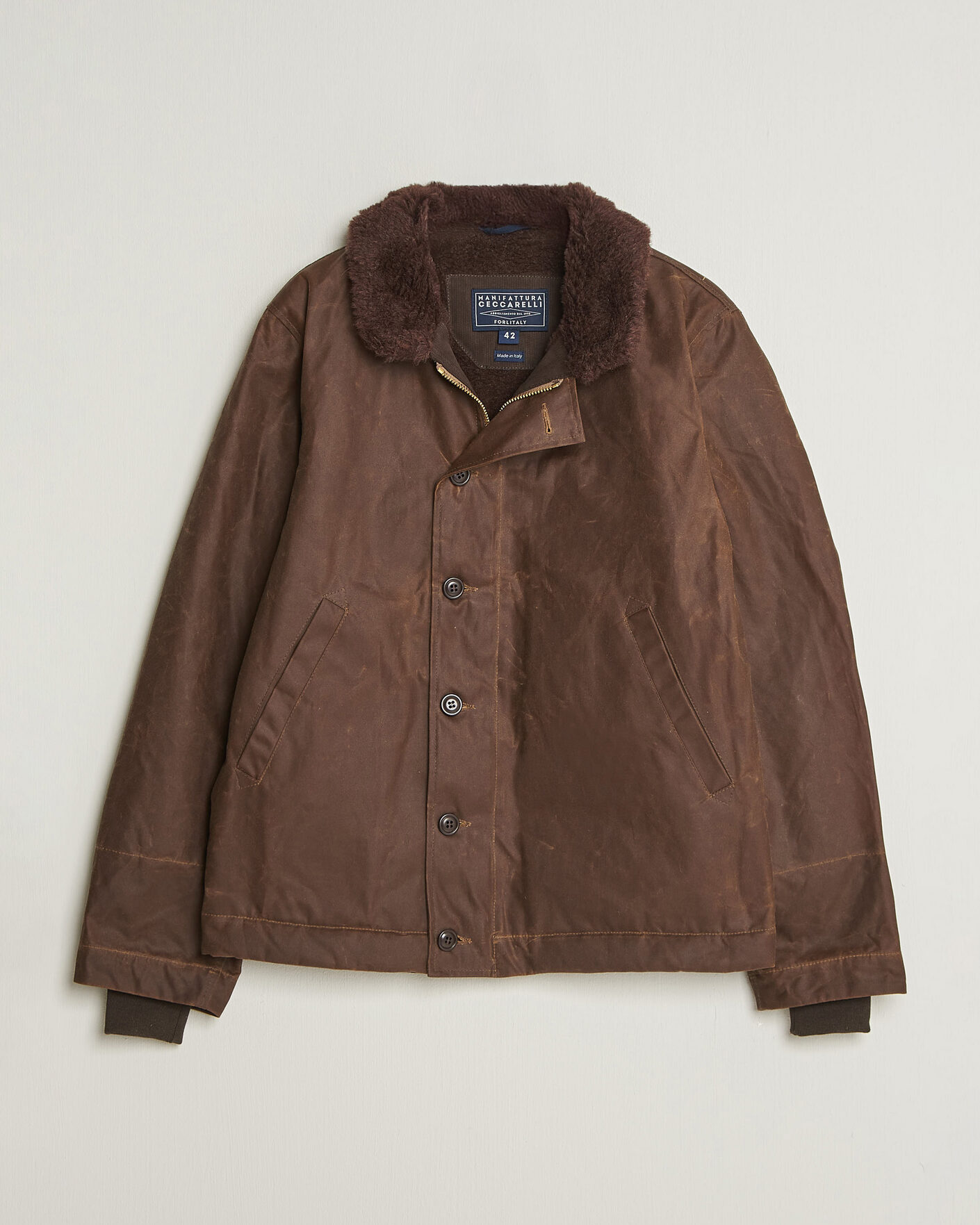 Men | Coats & Jackets | Manifattura Ceccarelli | Deck Jacket Dark Tan
