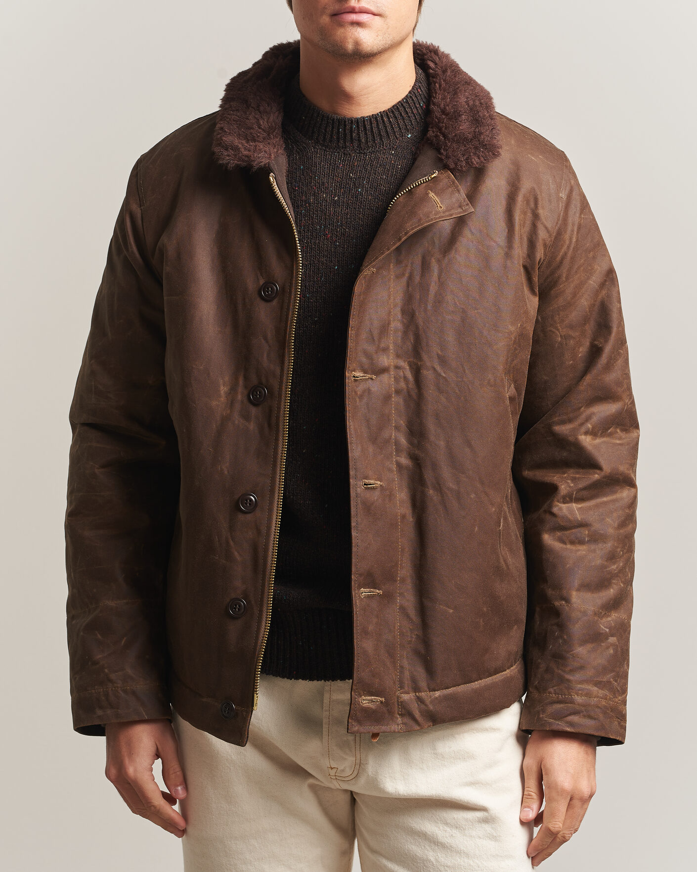 Men | Coats & Jackets | Manifattura Ceccarelli | Deck Jacket Dark Tan