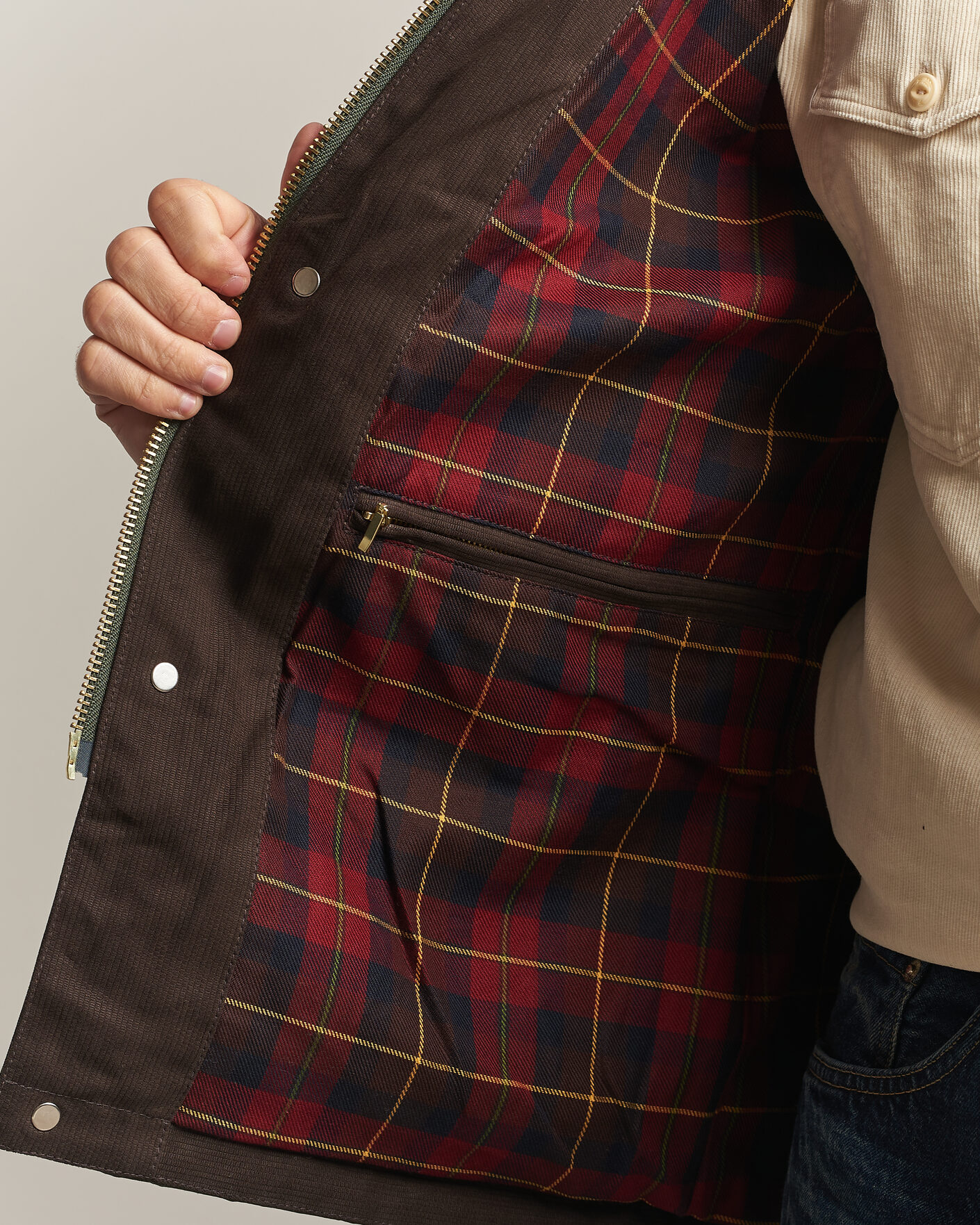 Men | Coats & Jackets | Manifattura Ceccarelli | Rain Caban Wax Cloth Dark Green