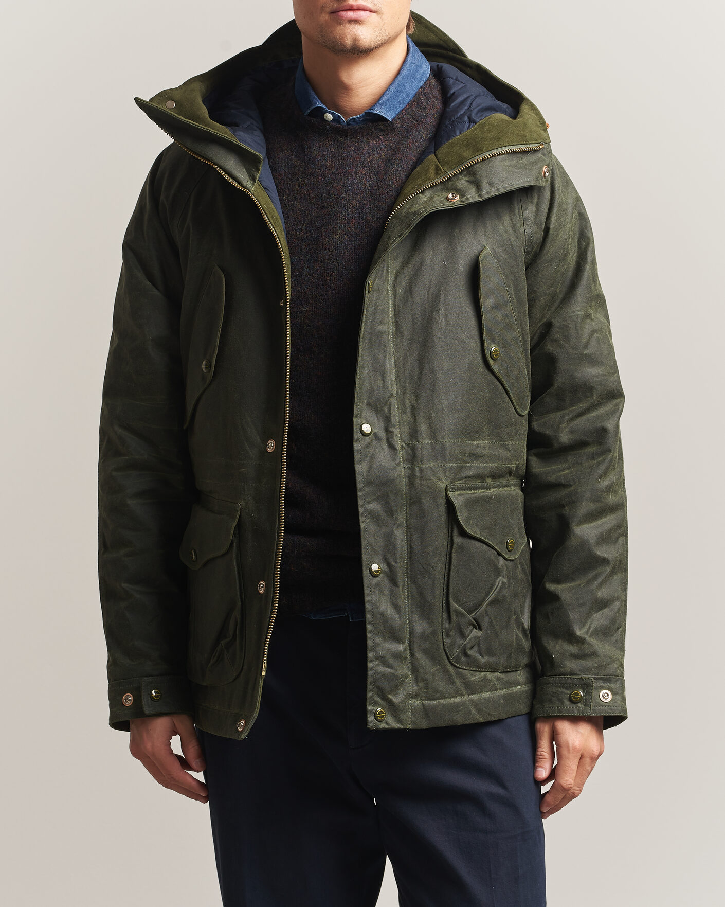 Men | Coats & Jackets | Manifattura Ceccarelli | New Fisherman Parka Dark Green