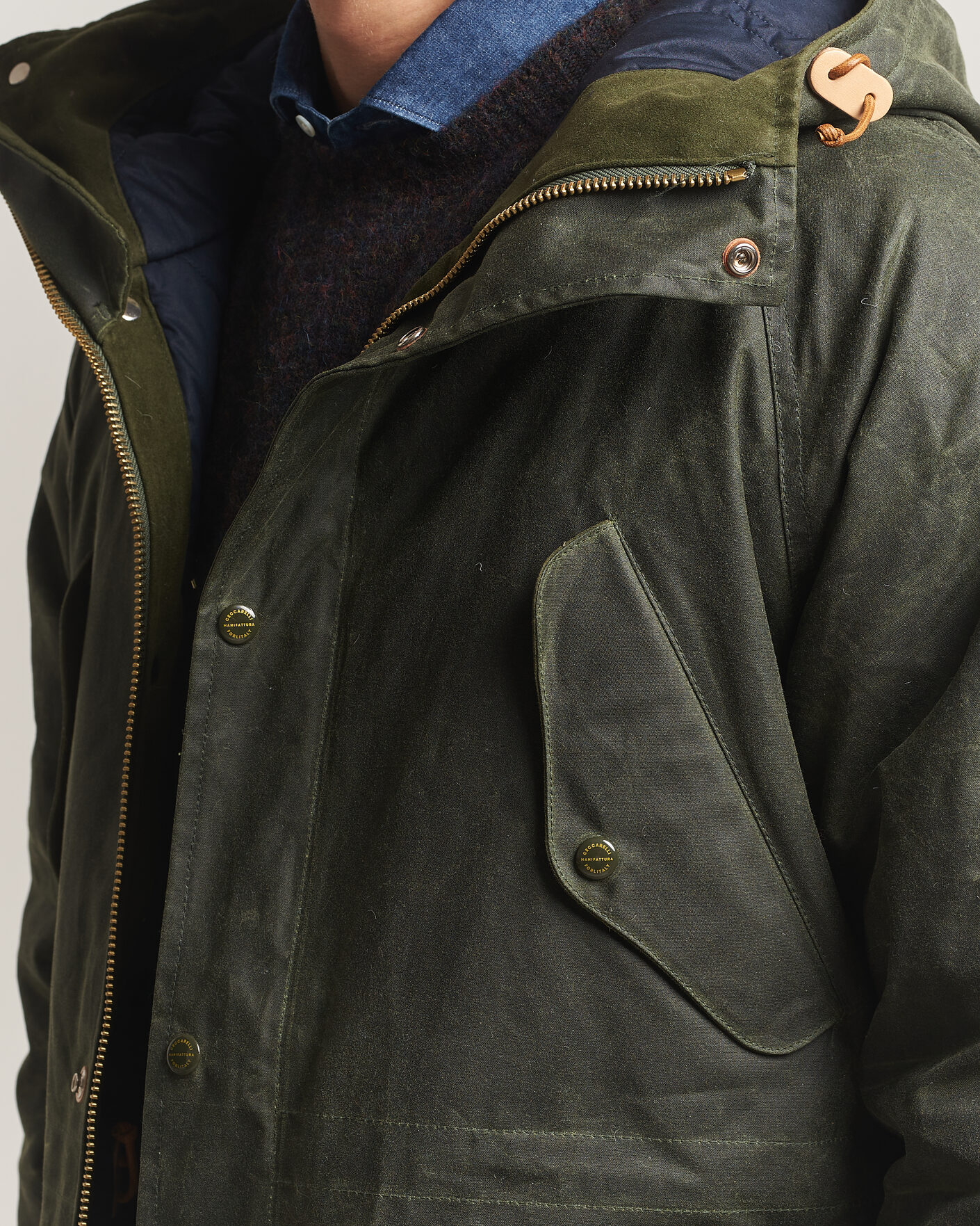 Men | Coats & Jackets | Manifattura Ceccarelli | New Fisherman Parka Dark Green