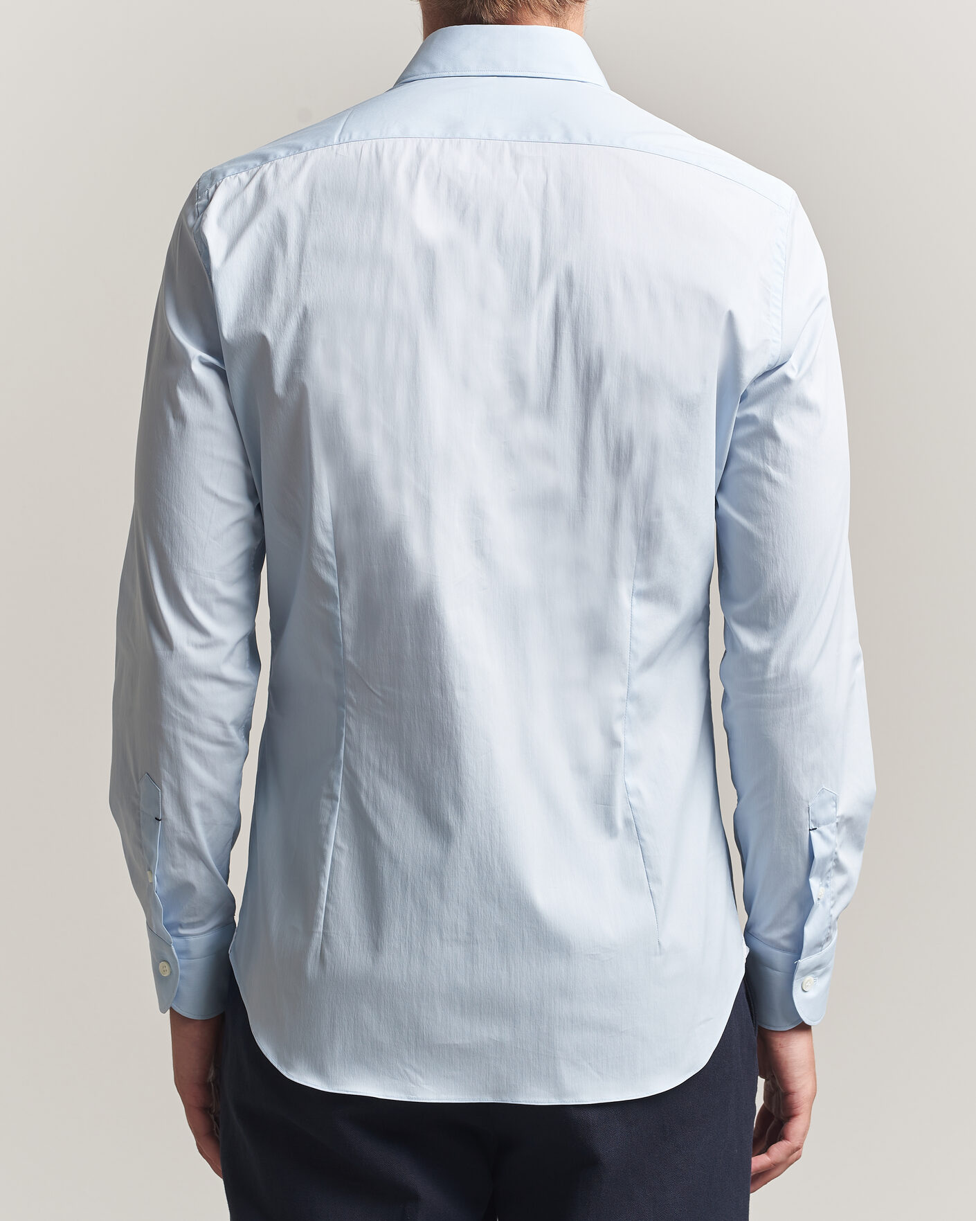 Men | Shirts | Mazzarelli | Soft Cotton Popeline Shirt Light Blue