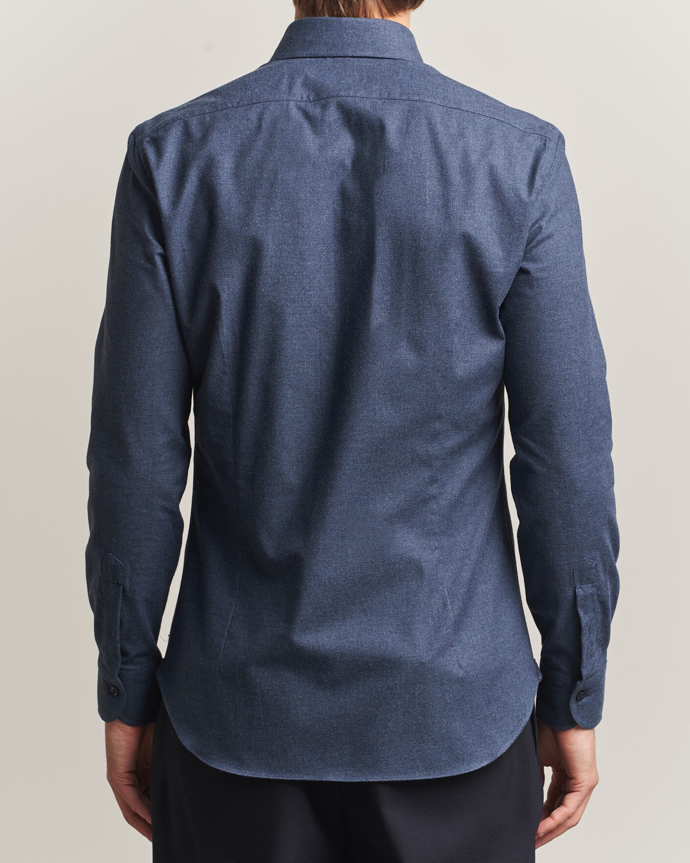 Men | Shirts | Mazzarelli | Soft Flannel Button Down Shirt Navy