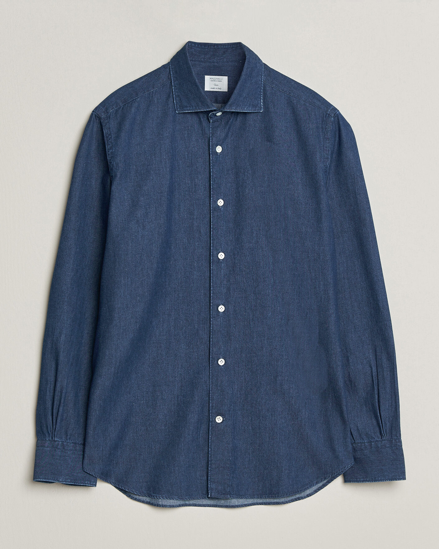 Men | Shirts | Mazzarelli | Soft Denim Shirt Blue Wash