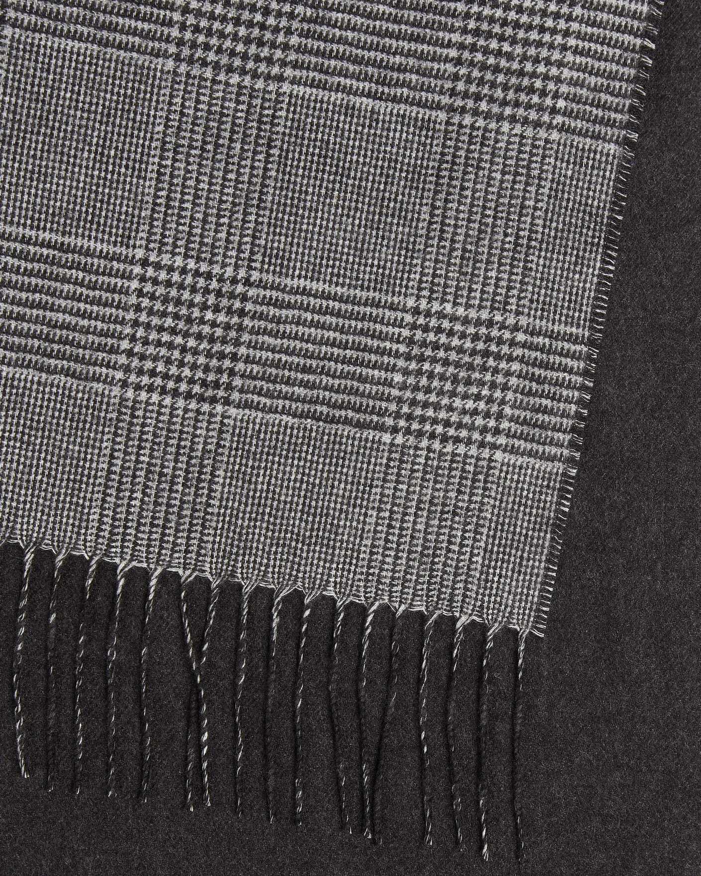 Men | Scarves | Piacenza Cashmere | Cashmere/Silk Glencheck Scarf Grey Melange