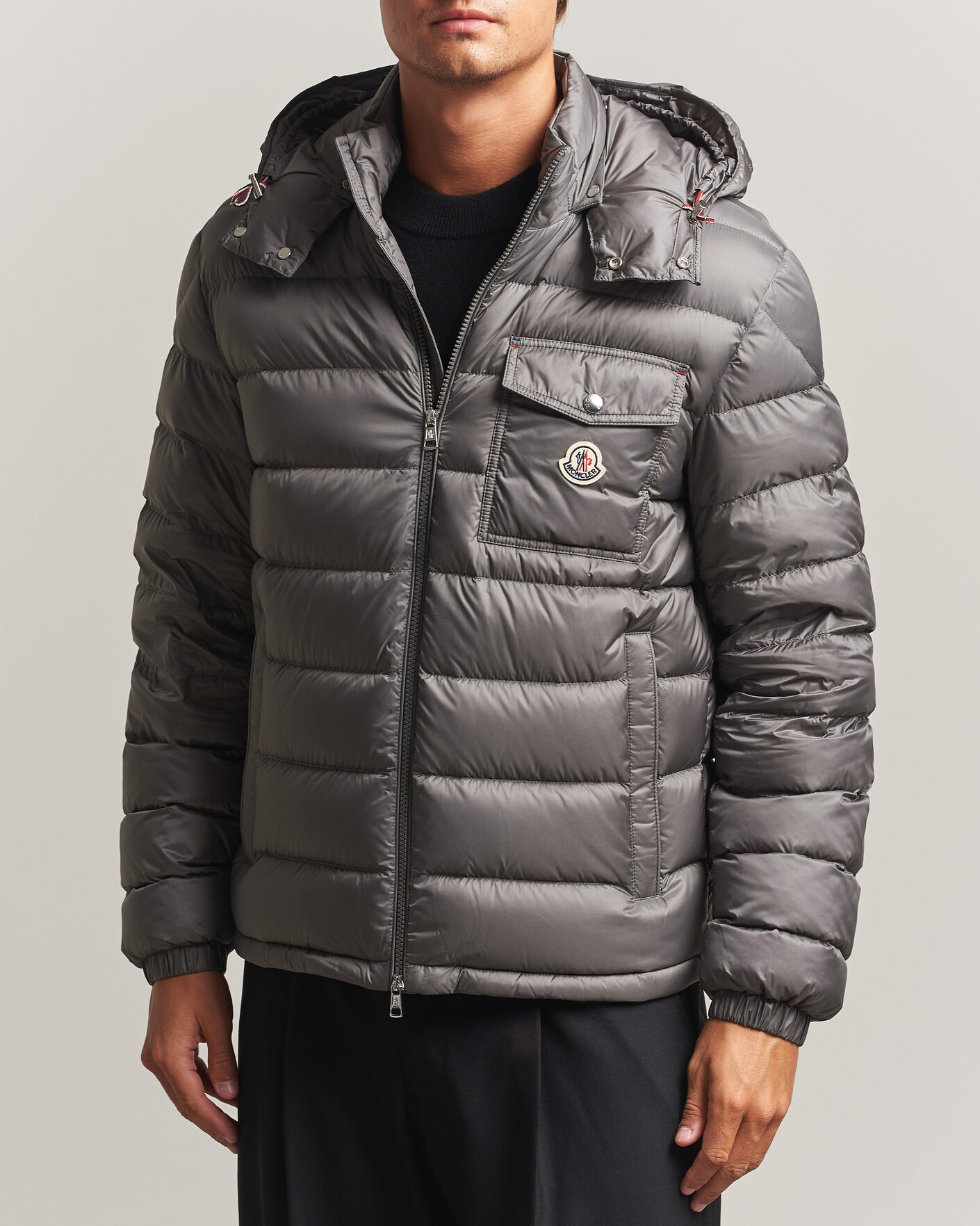 Men | Coats & Jackets | Moncler | Verith Hooded Down Jacket Grey