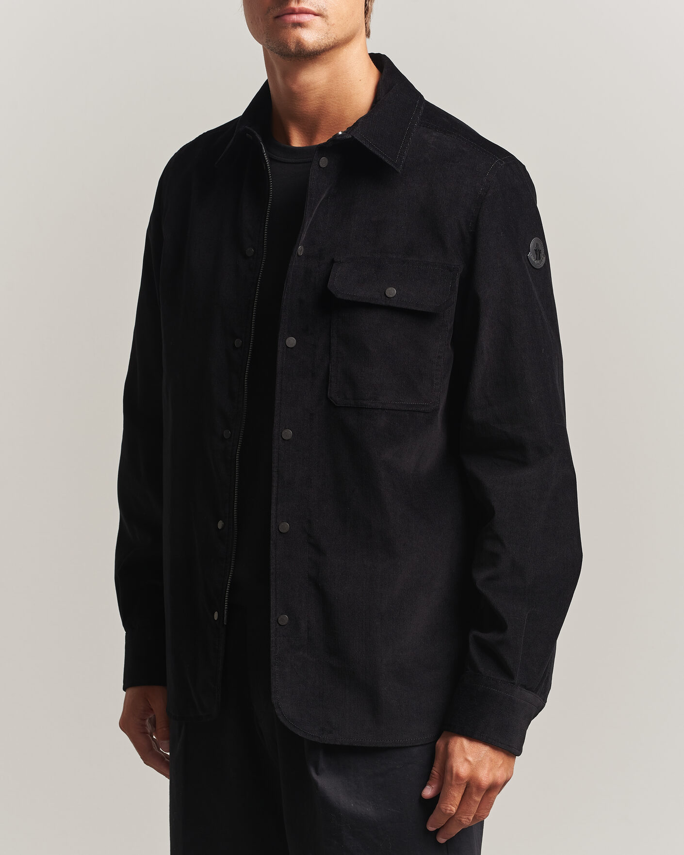 Men | Shirts | Moncler | Corduroy Overshirt Black