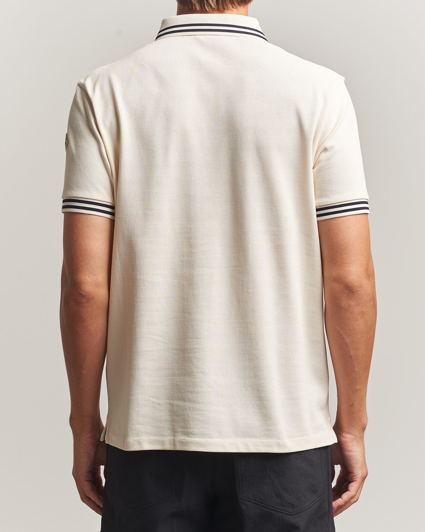 Men | Polo Shirts | Moncler | Contrast Collar Polo Off White