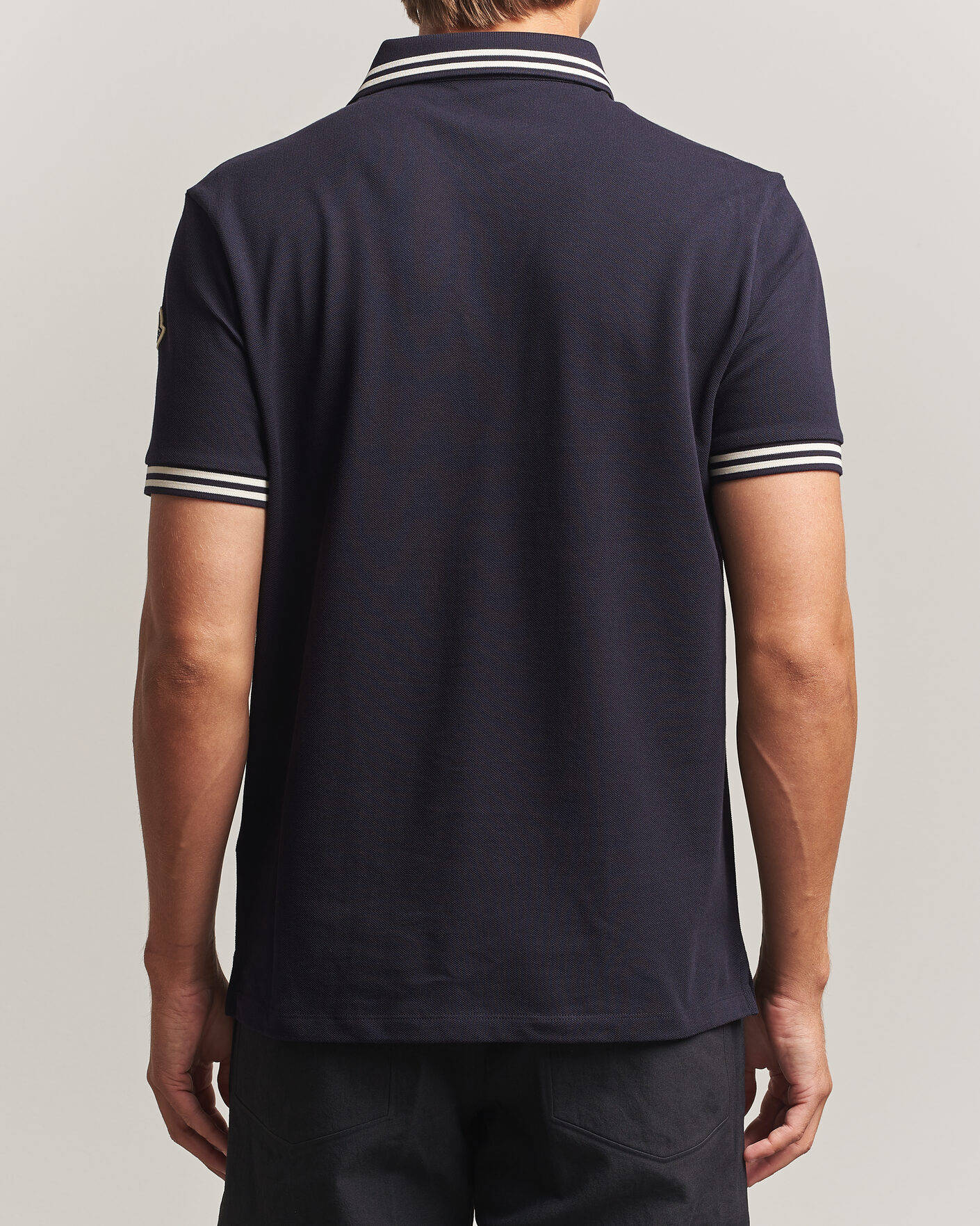 Men | Polo Shirts | Moncler | Contrast Collar Polo Navy