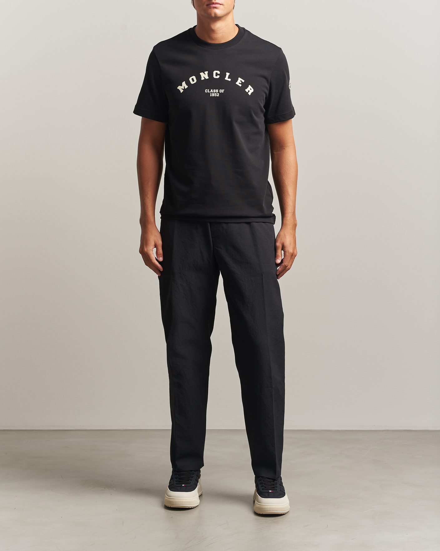Men | T-Shirts | Moncler | College Logo T-Shirt Black