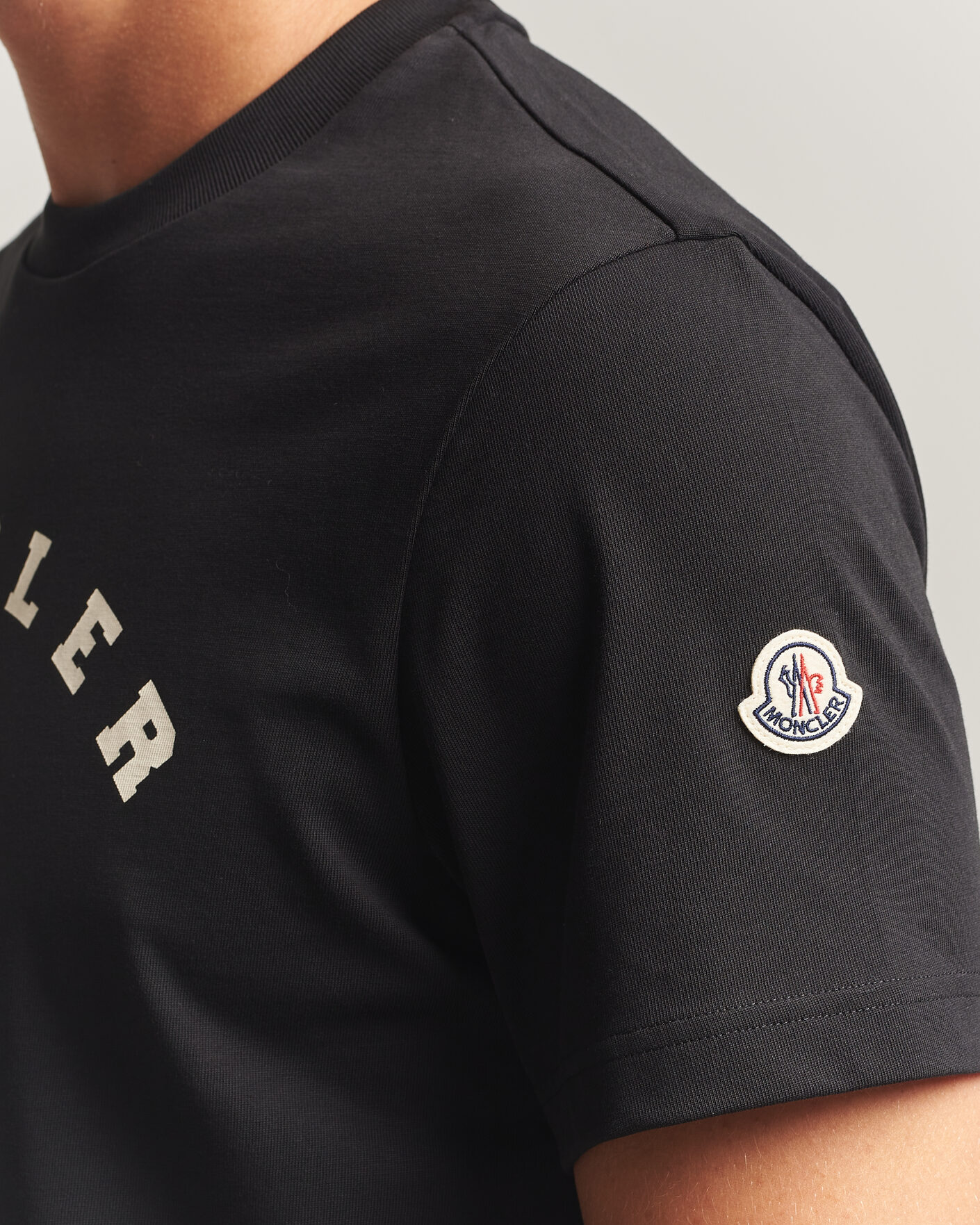 Men | T-Shirts | Moncler | College Logo T-Shirt Black