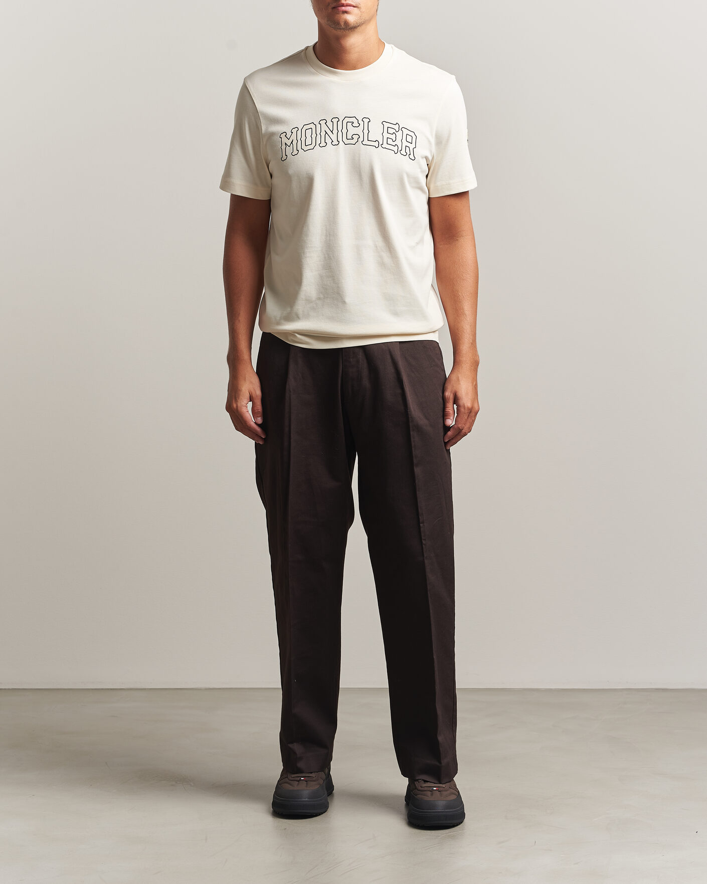 Men | T-Shirts | Moncler | College Logo T-Shirt Off White