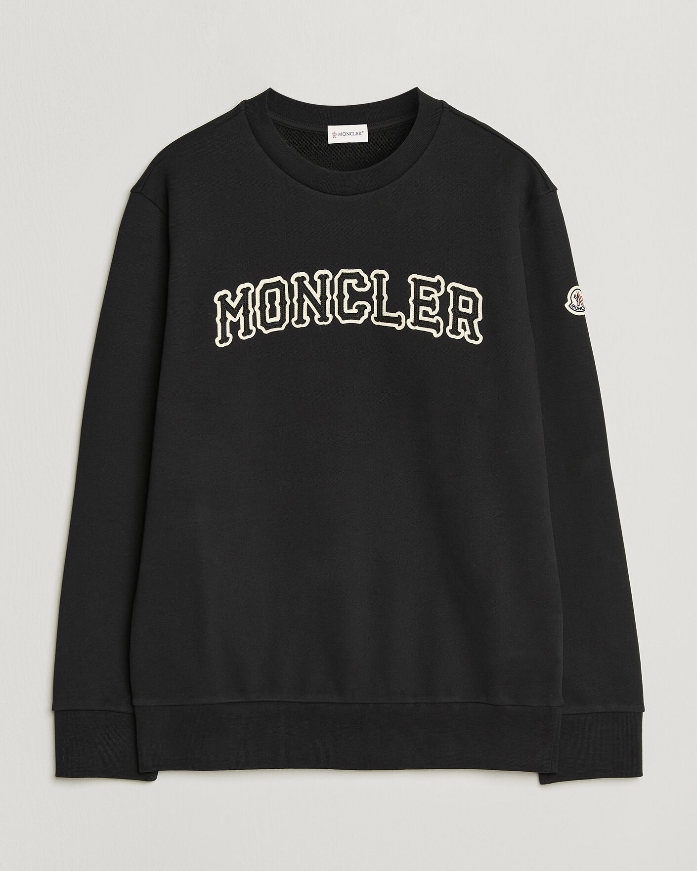 Men | Sweaters & Knitwear | Moncler | College Logo Sweatshirt Black