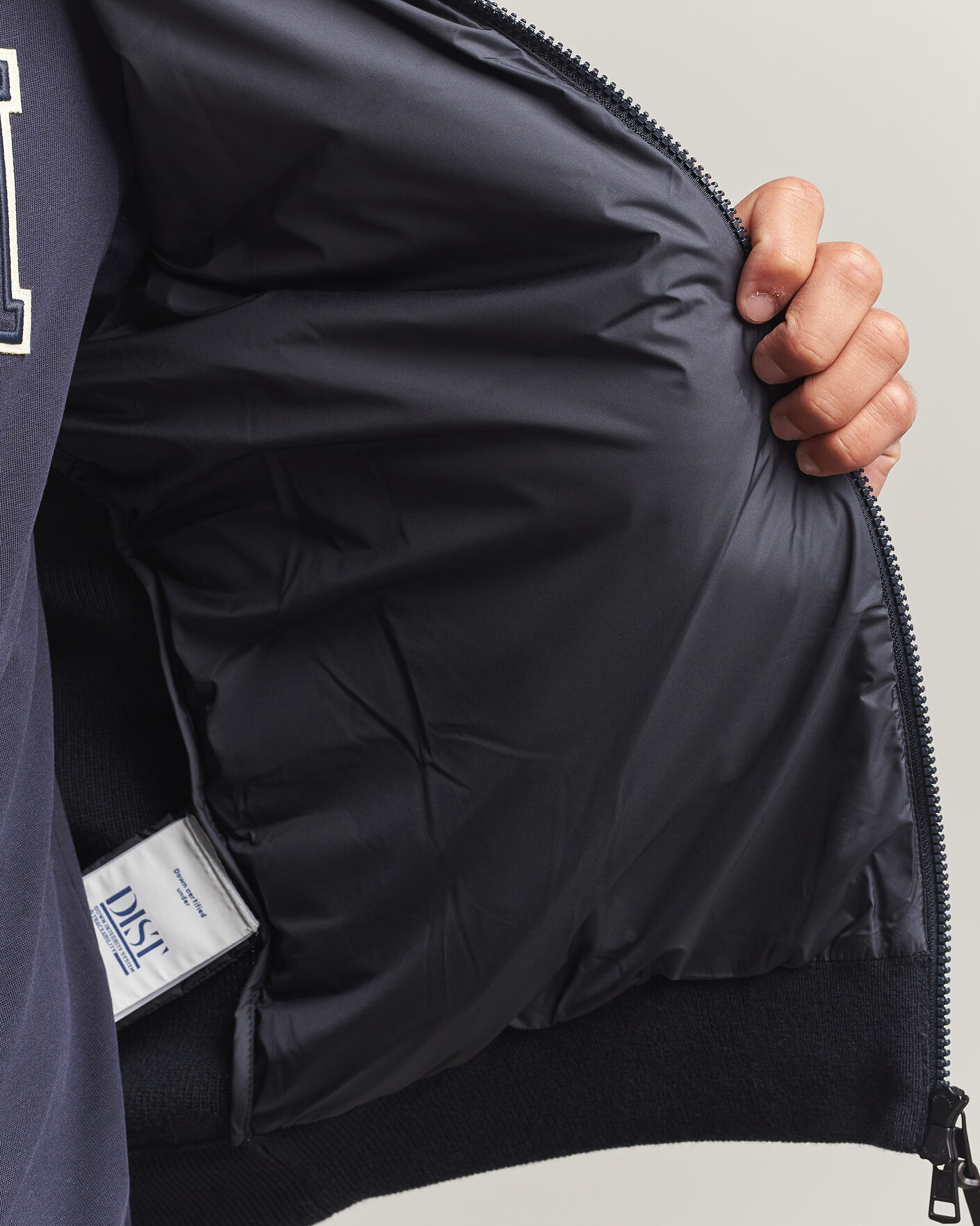 Men | Coats & Jackets | Moncler | Wool/Cashmere Hybrid Jacket Navy