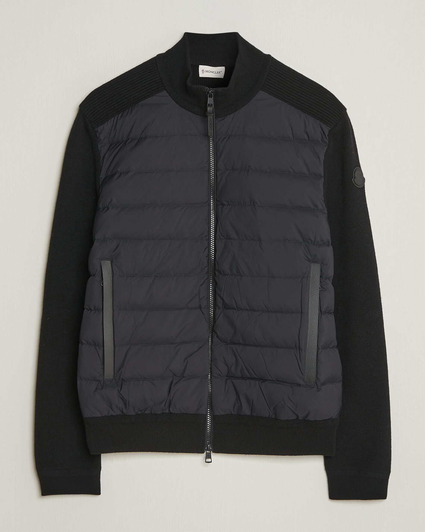 Men | Coats & Jackets | Moncler | Wool/Cashmere Hybrid Jacket Black