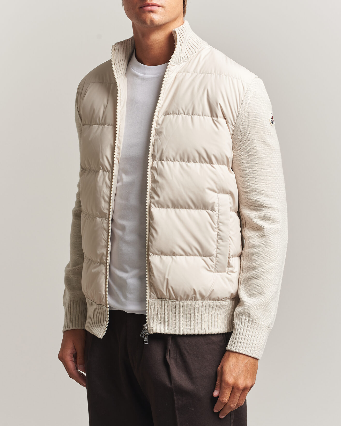 Men | Coats & Jackets | Moncler | Padded Hybrid Jacket Grey