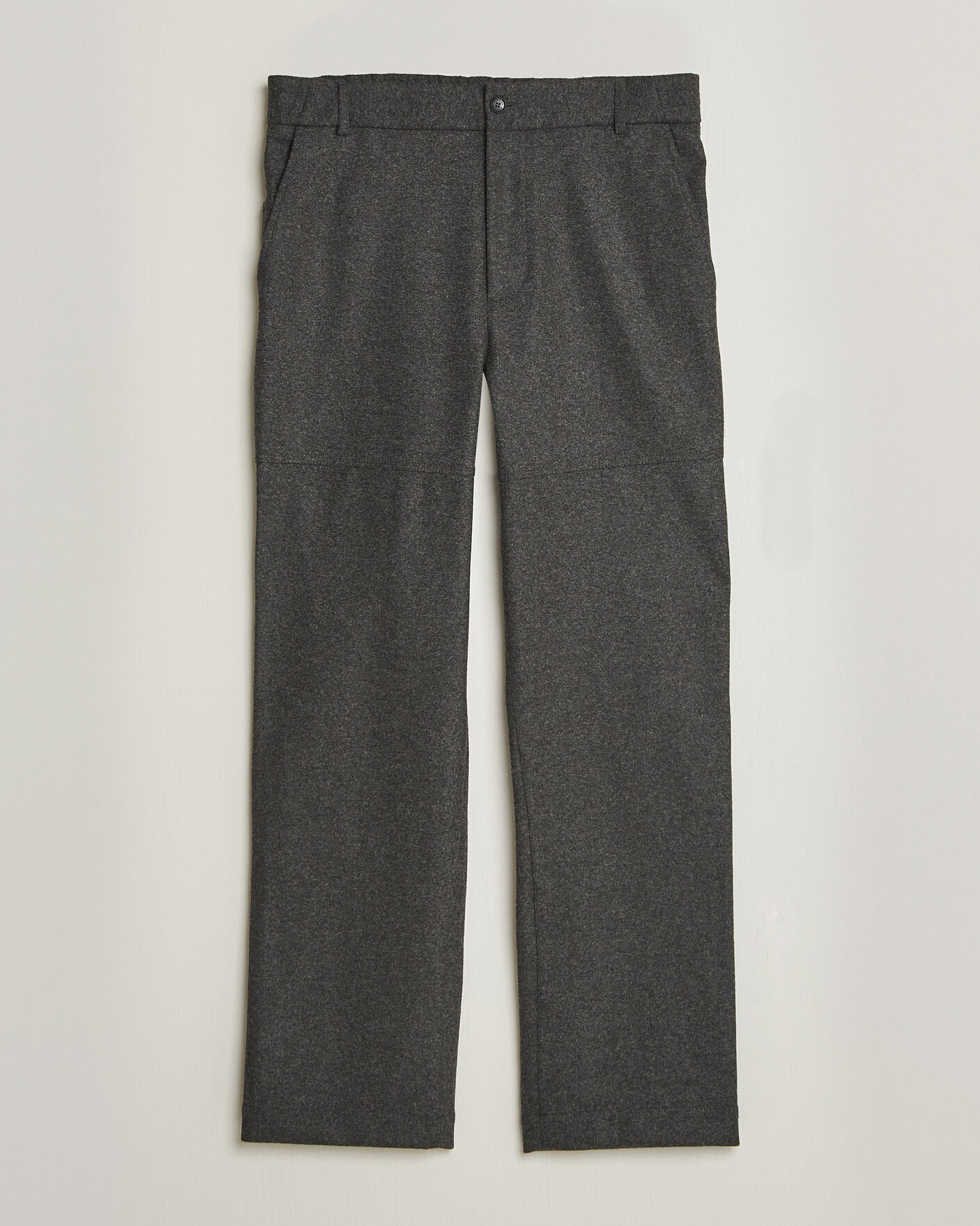 Men | Trousers | Moncler | Flannel Trousers Charcoal