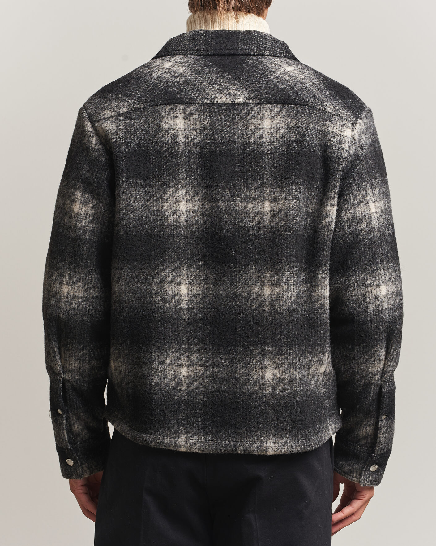 Men | Shirts | Moncler | Flannel Overshirt Grey Check