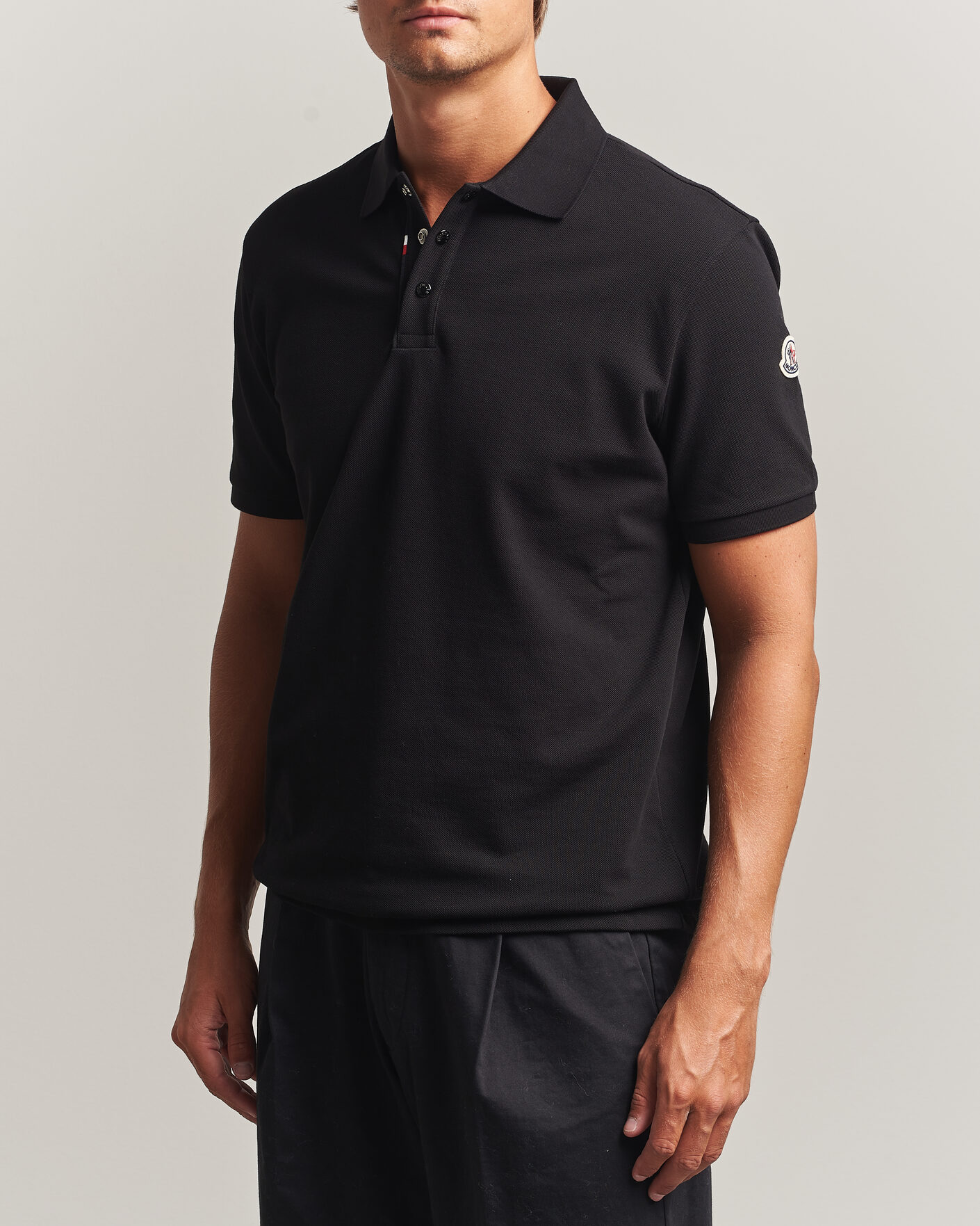 Men | Polo Shirts | Moncler | Short Sleeve Polo Black