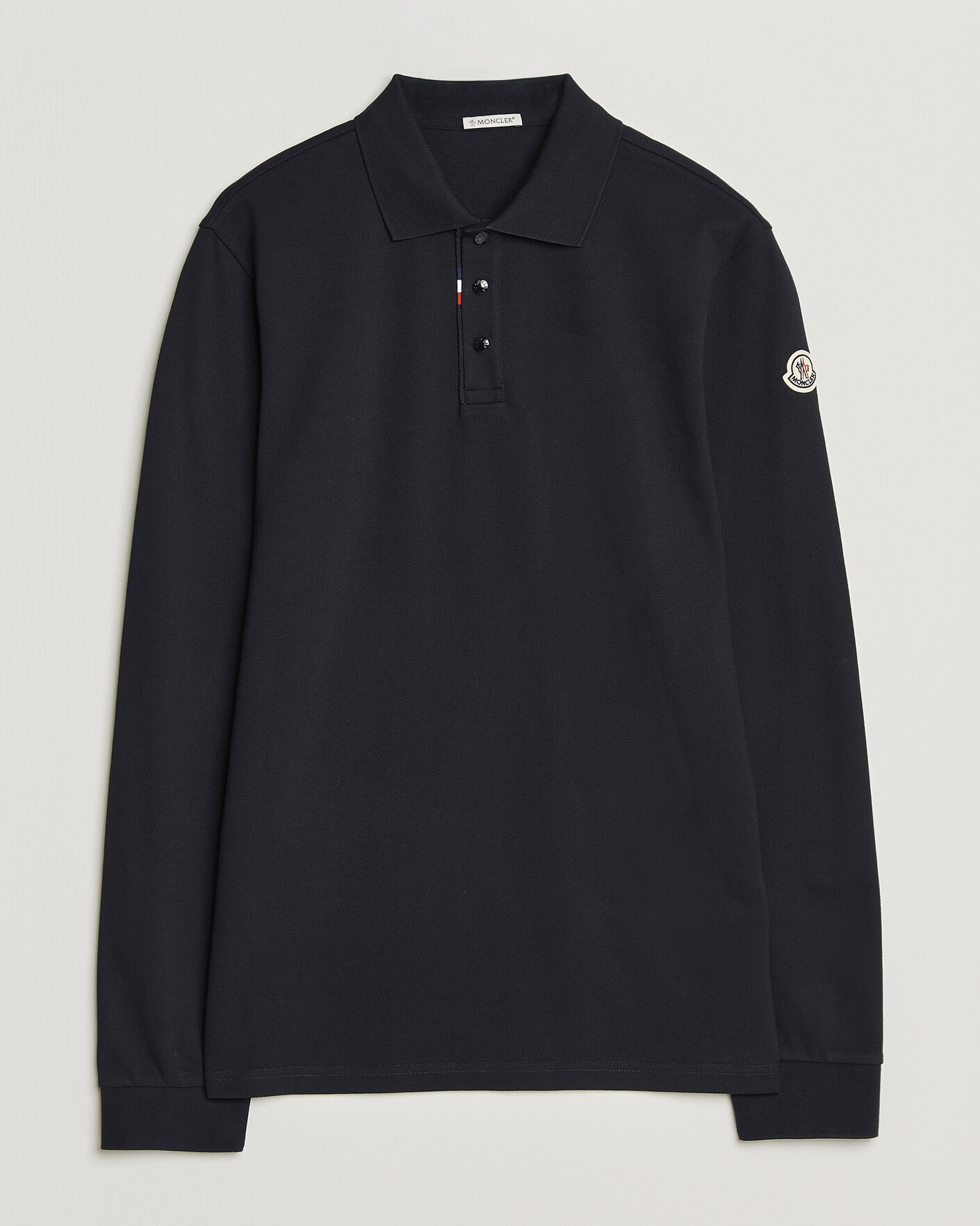 Men | Polo Shirts | Moncler | Long Sleeve Polo Navy