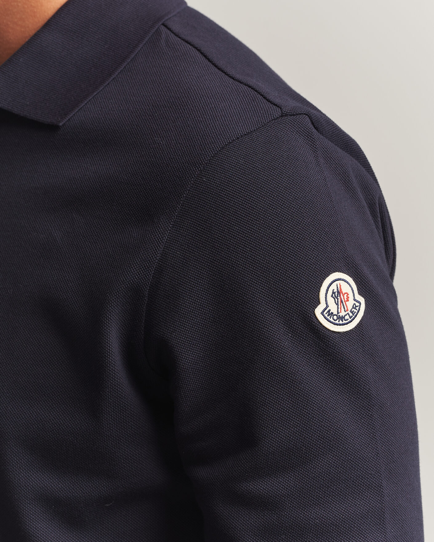 Men | Polo Shirts | Moncler | Long Sleeve Polo Navy