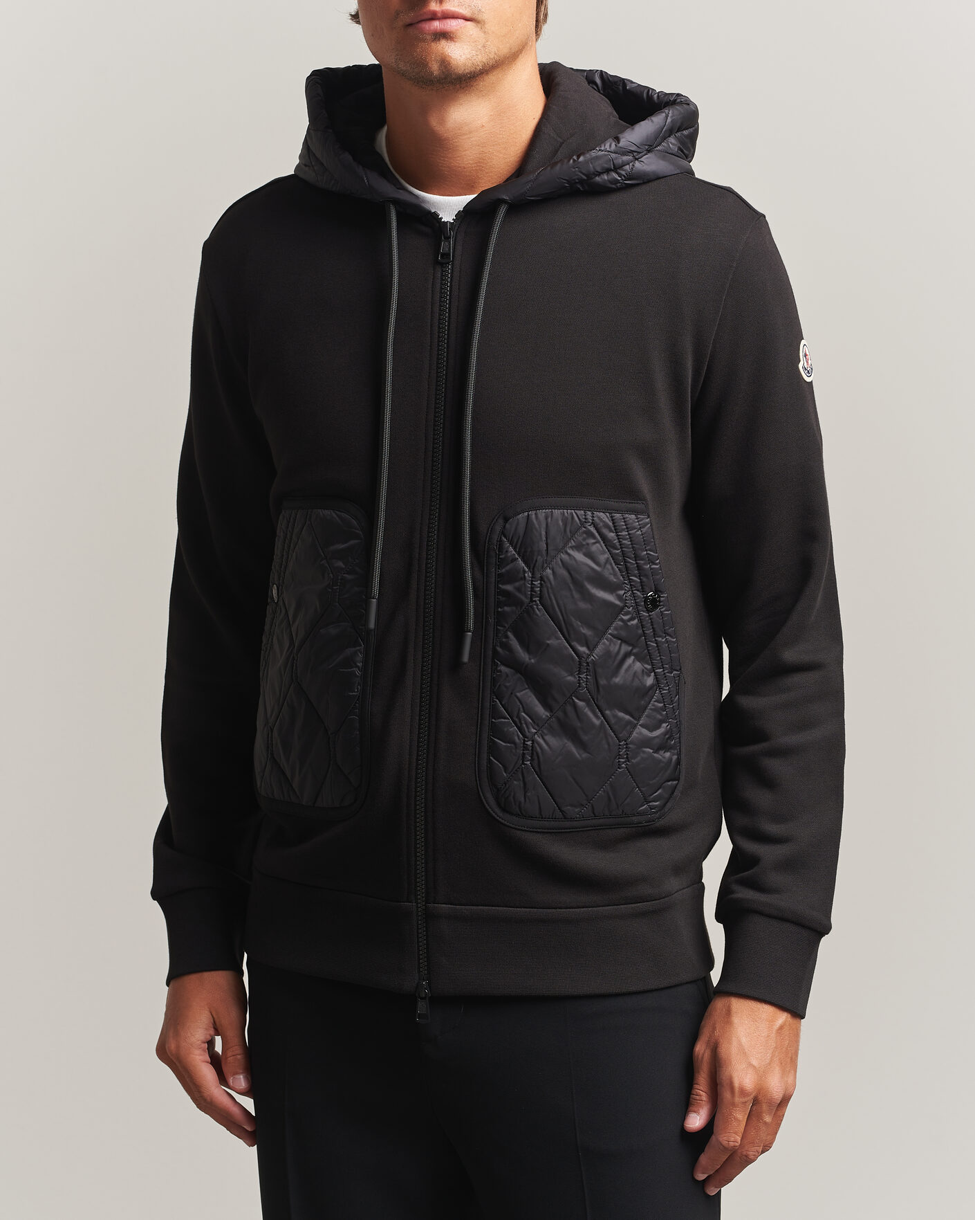 Men | Sweaters & Knitwear | Moncler | Full Zip Hoodie Black