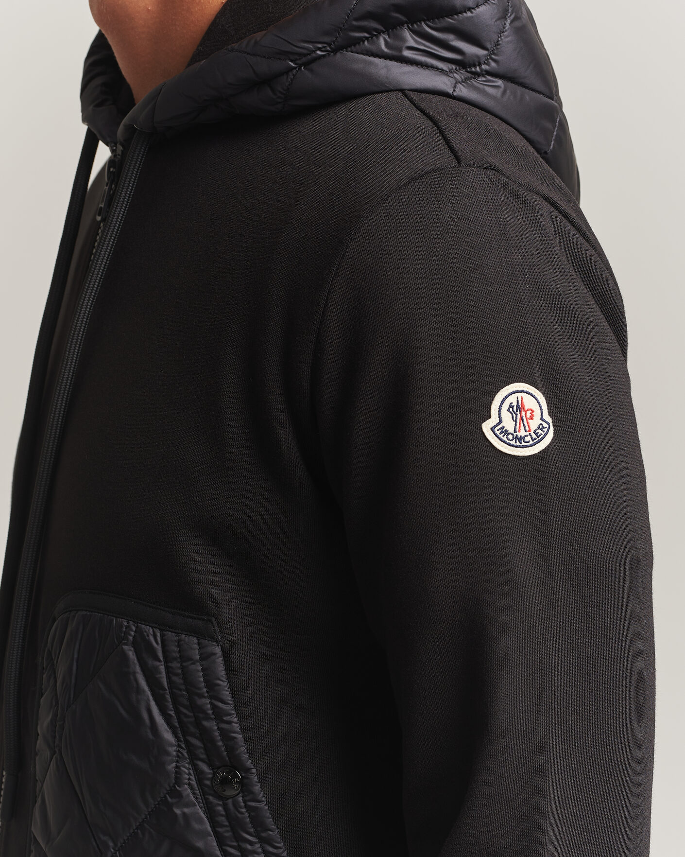 Men | Sweaters & Knitwear | Moncler | Full Zip Hoodie Black