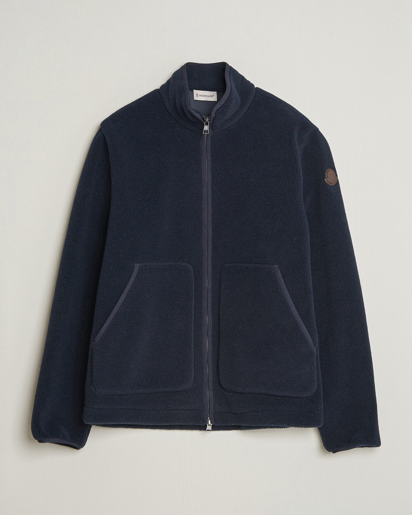 Men | Sweaters & Knitwear | Moncler | Full Zip Fleece  Navy