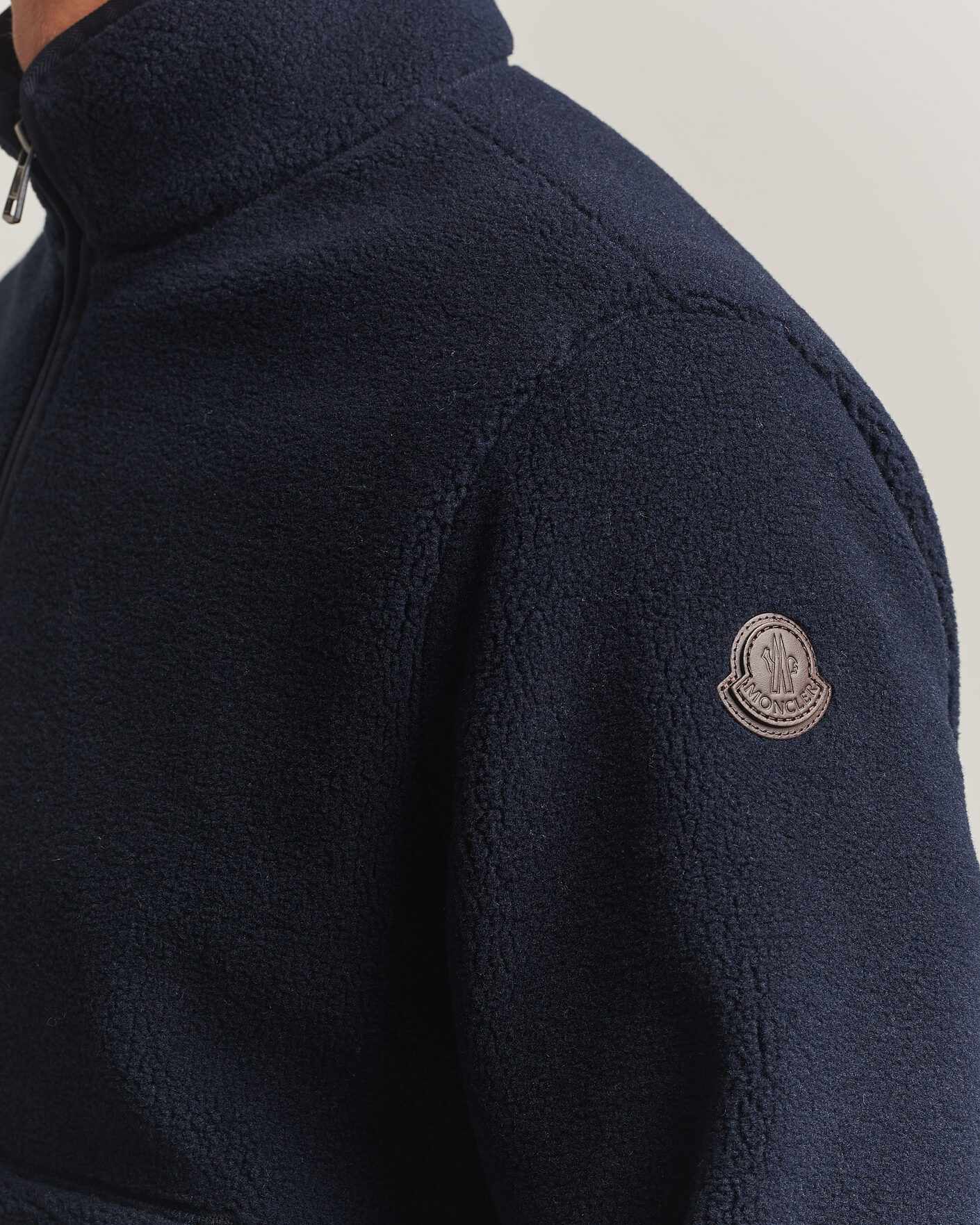 Men | Sweaters & Knitwear | Moncler | Full Zip Fleece  Navy