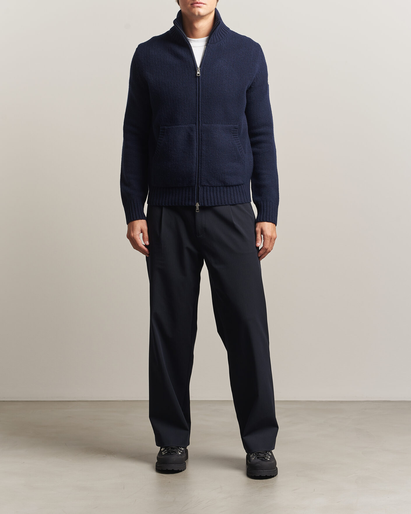 Moncler Full Zip Cardigan Navy at CareOfCarl.com