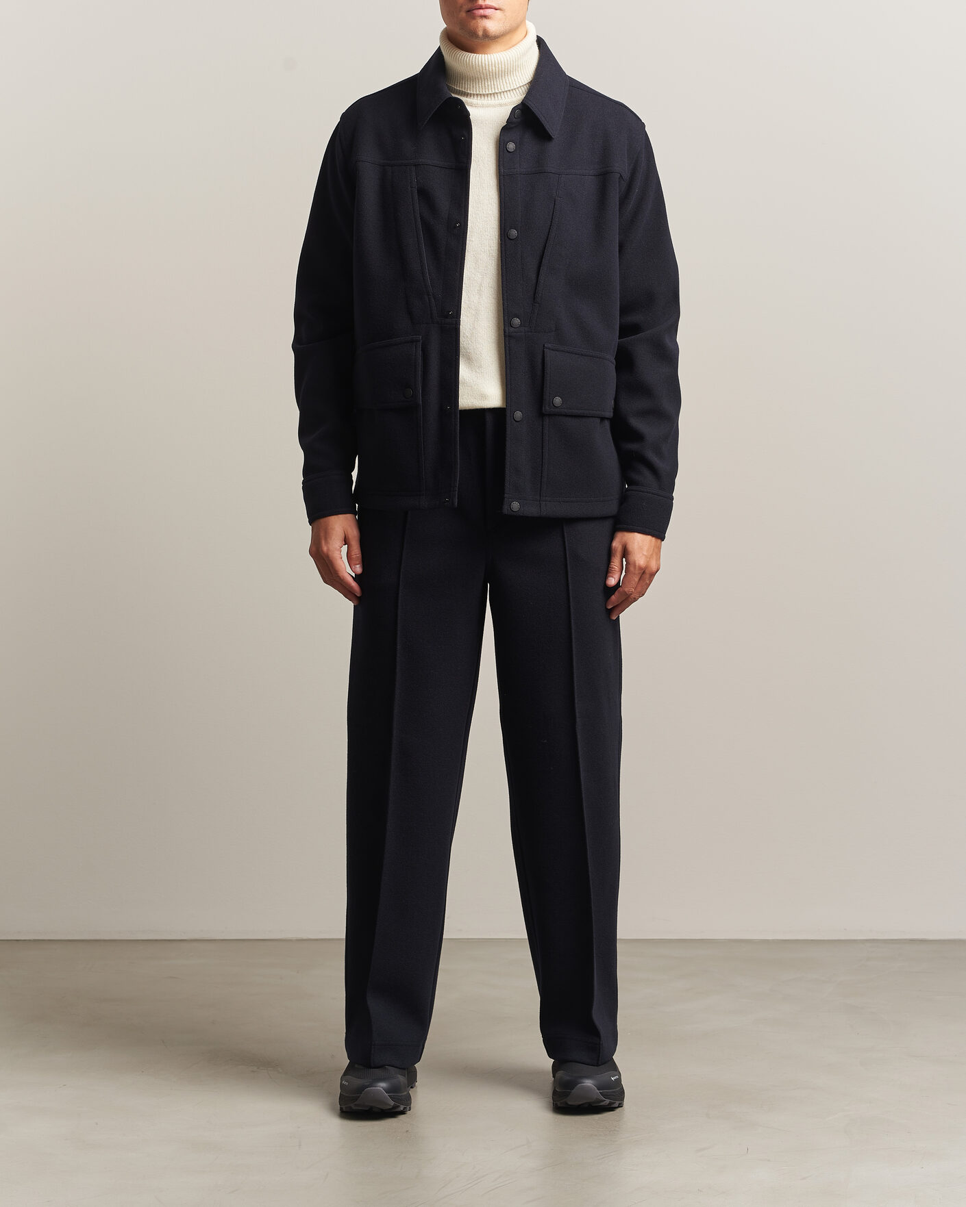 Men | Coats & Jackets | Moncler Grenoble | Brushed Shirt Jacket Navy
