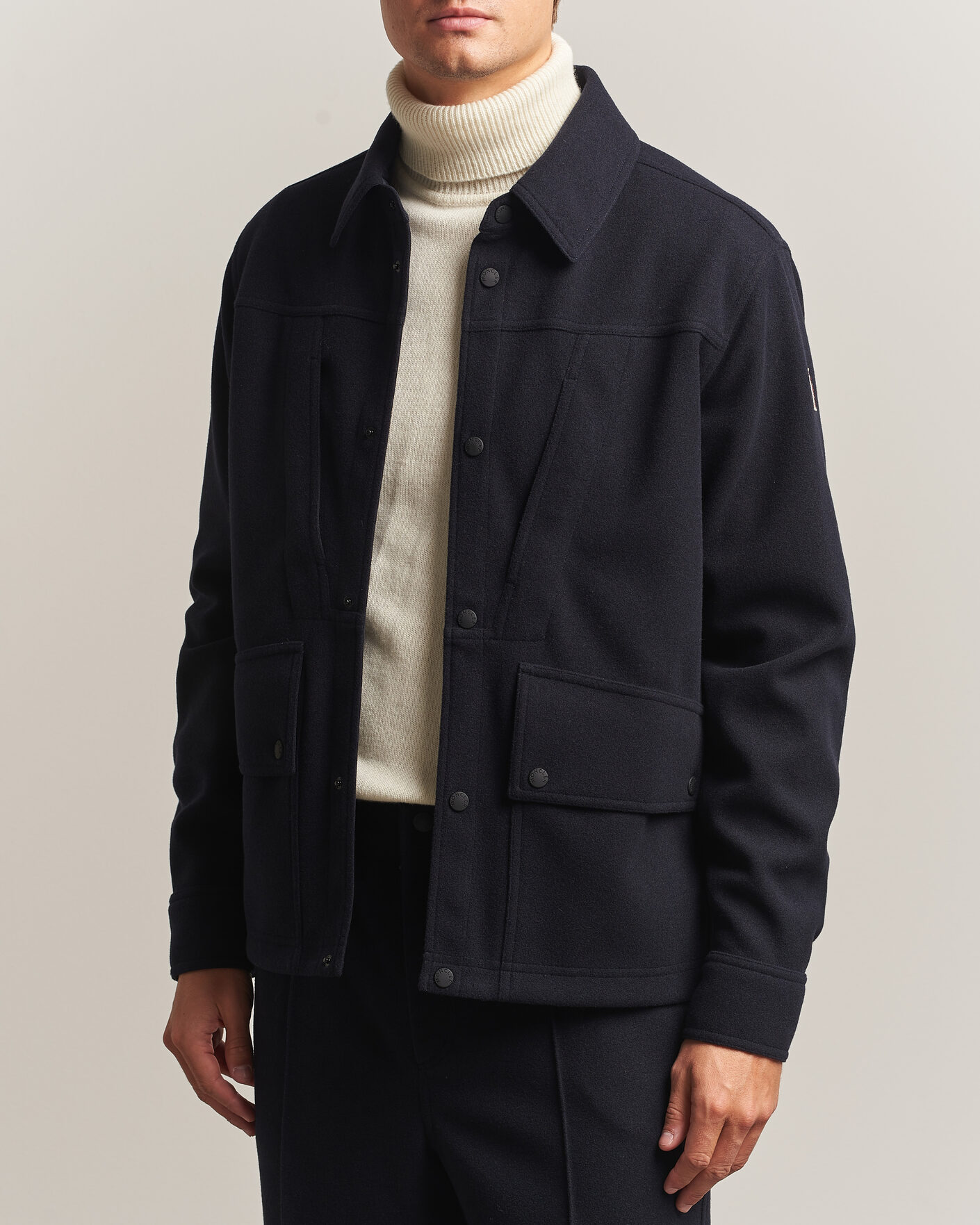 Men | Coats & Jackets | Moncler Grenoble | Brushed Shirt Jacket Navy