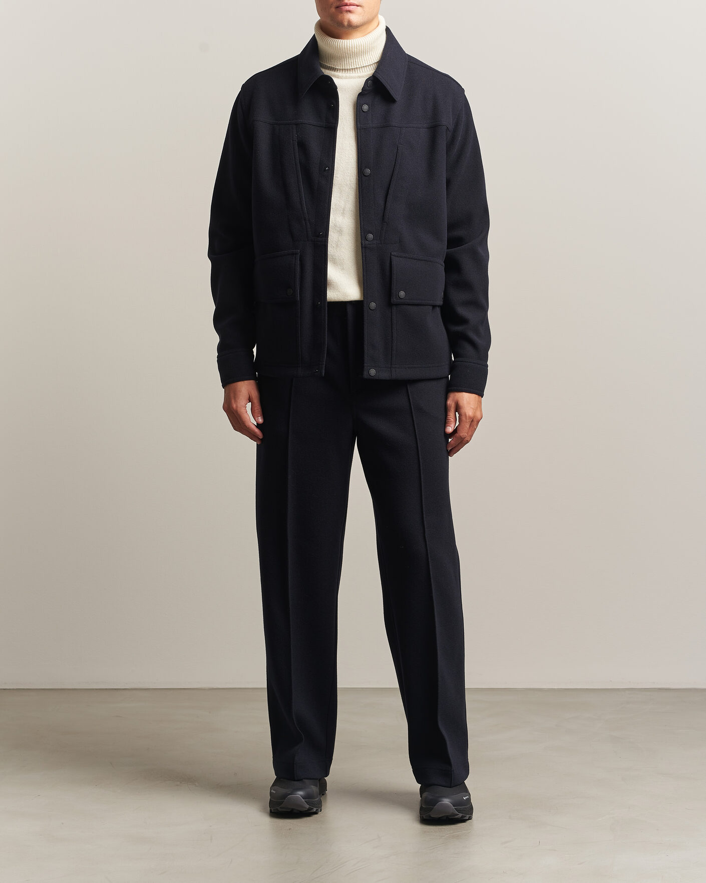 Men | Trousers | Moncler Grenoble | Brushed Pants Navy