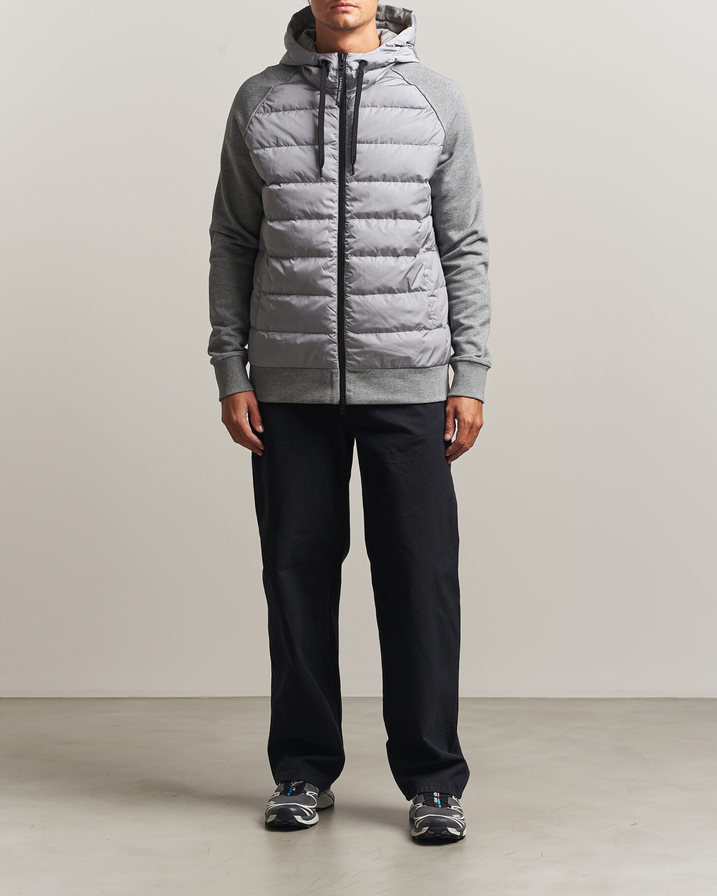 Men | Coats & Jackets | Canada Goose | Hybridge Huron Full Zip Hoody Stone Heather