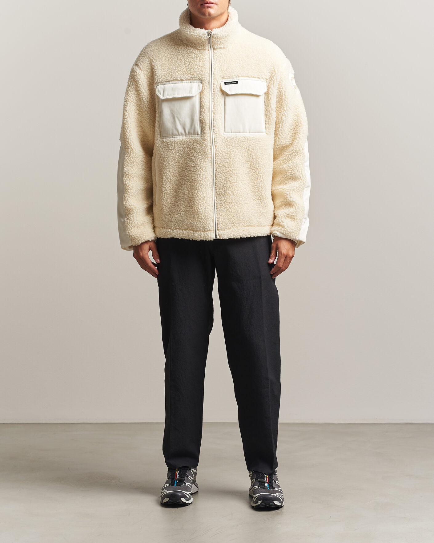 Men | Coats & Jackets | Canada Goose | Harrier Fleece Jacket Bone