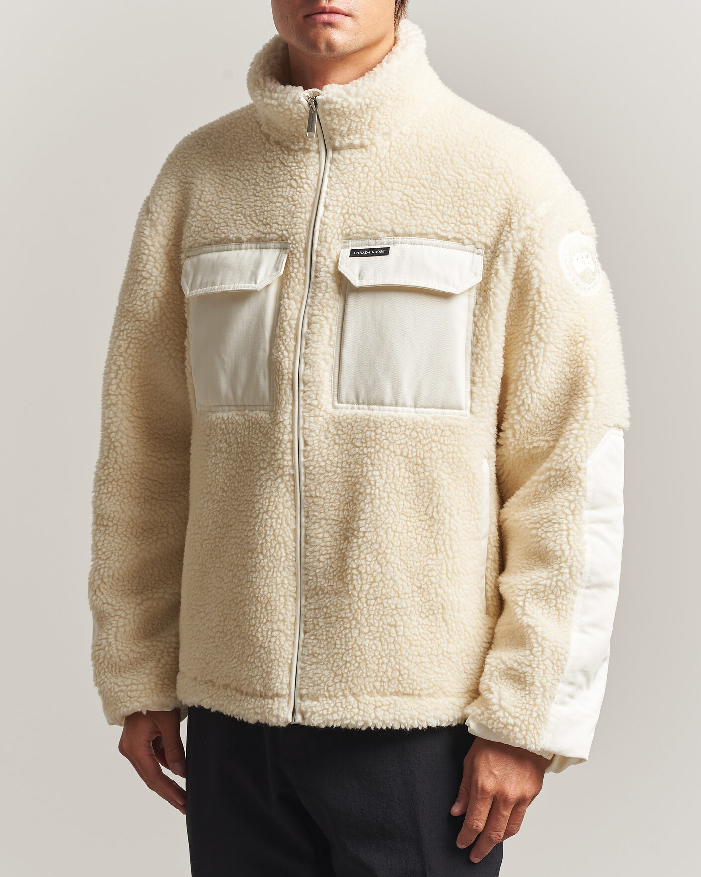Men | Coats & Jackets | Canada Goose | Harrier Fleece Jacket Bone