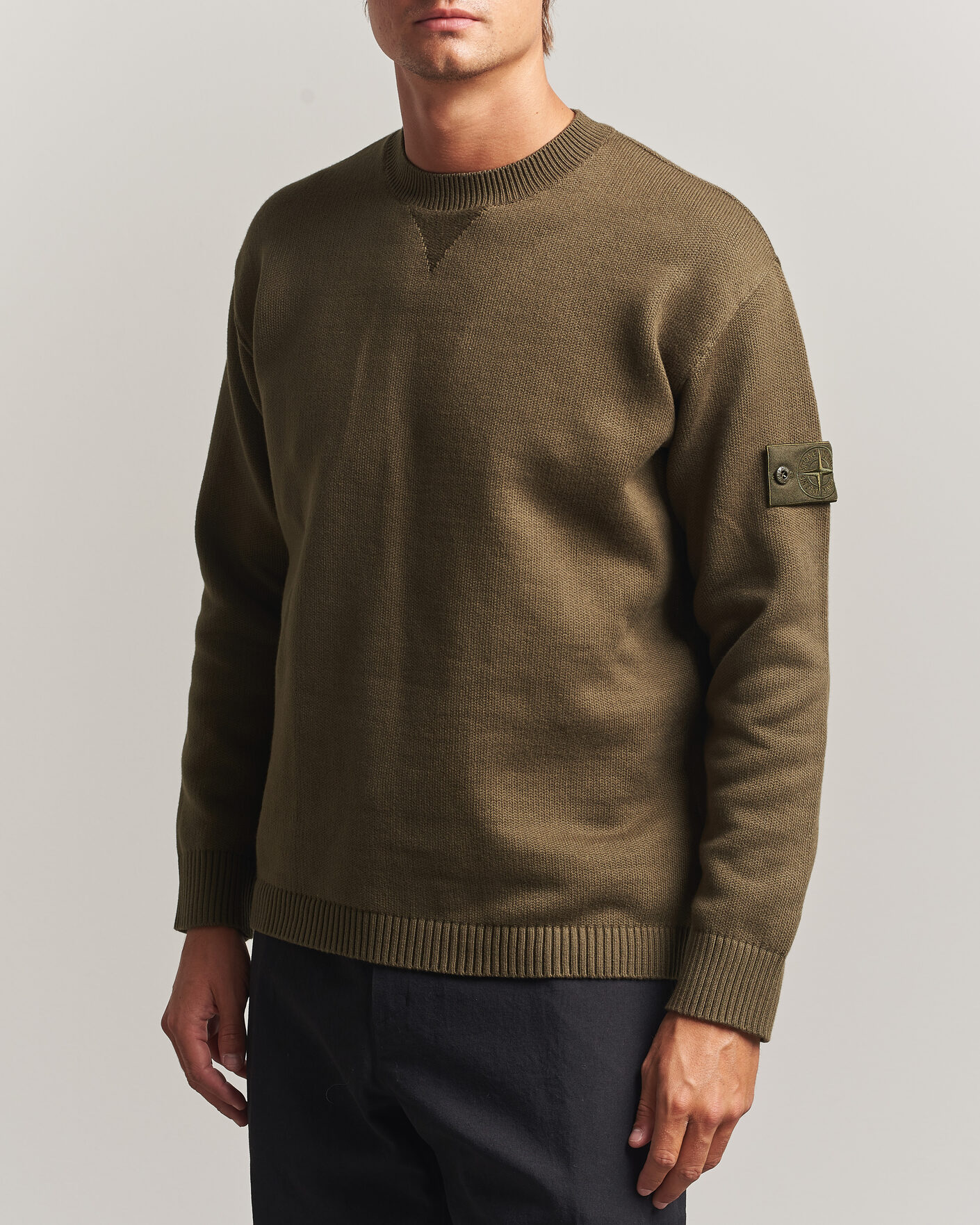 Stone Island Ghost Plush Stitch Winter Cotton Sweat Miltary Green