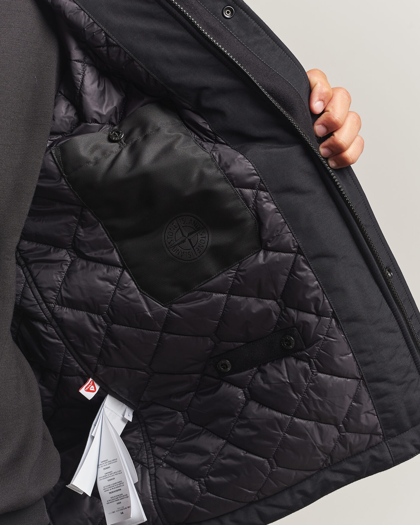Men | Coats & Jackets | Stone Island | Ghost Wool/Nylon Flannel Short Parka Black