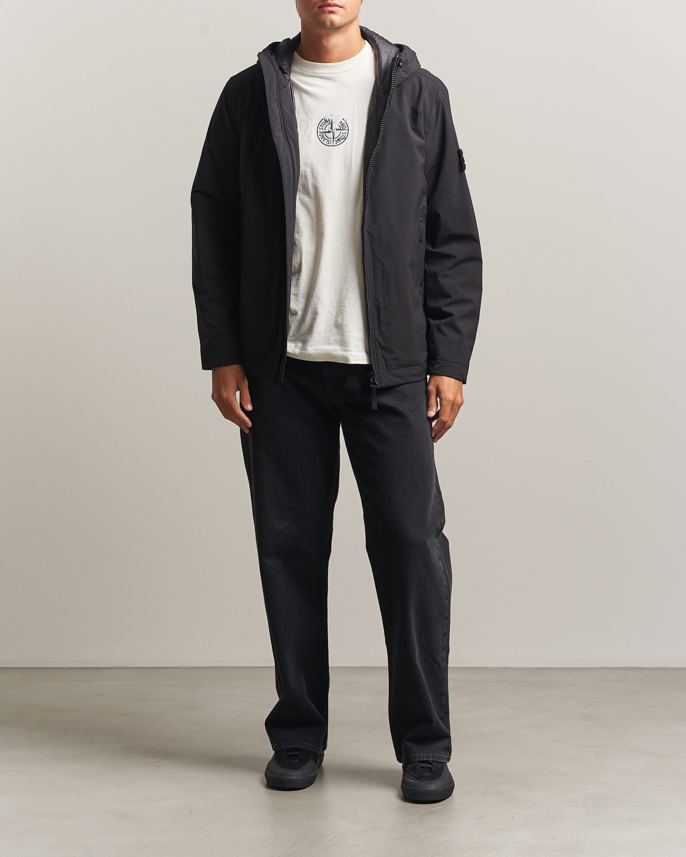 Men | Coats & Jackets | Stone Island | Short Soft Shell Parka Black
