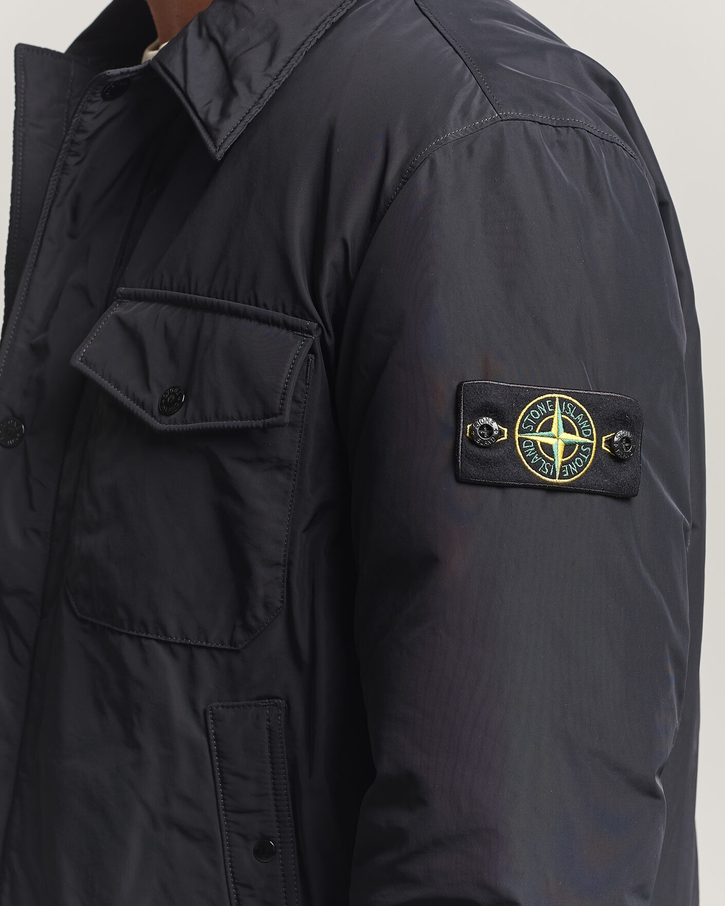 Men | Coats & Jackets | Stone Island | Micro Twill Padded Jacket Black