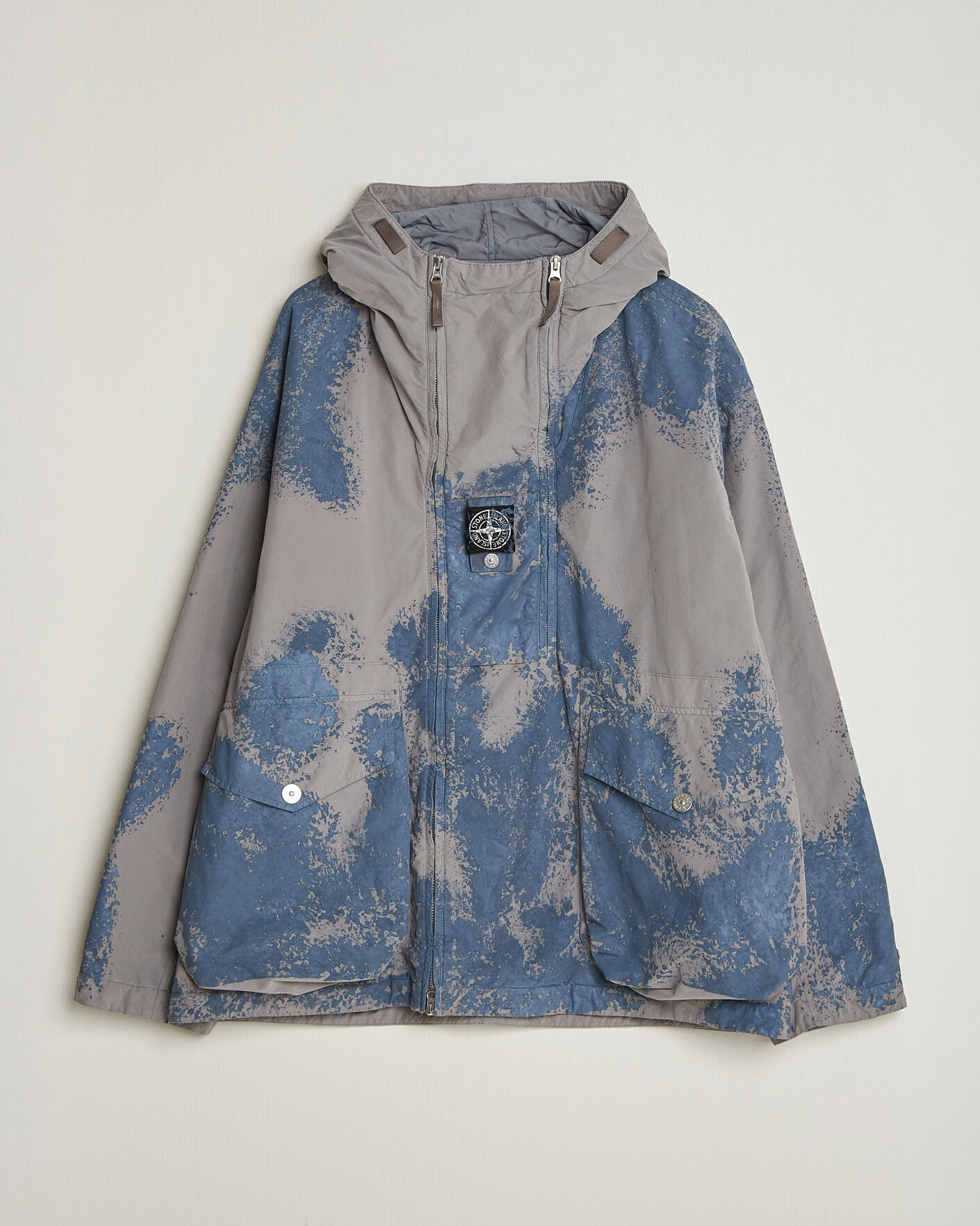 Men | Coats & Jackets | Stone Island | Hand Painted David Light TC Short Parka Grey