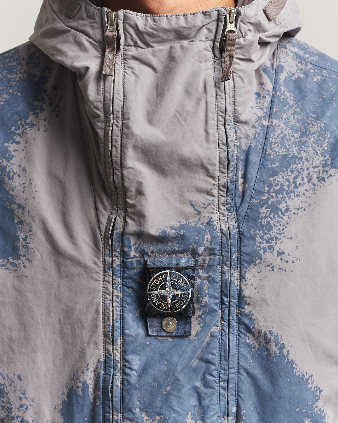 Men | Coats & Jackets | Stone Island | Hand Painted David Light TC Short Parka Grey