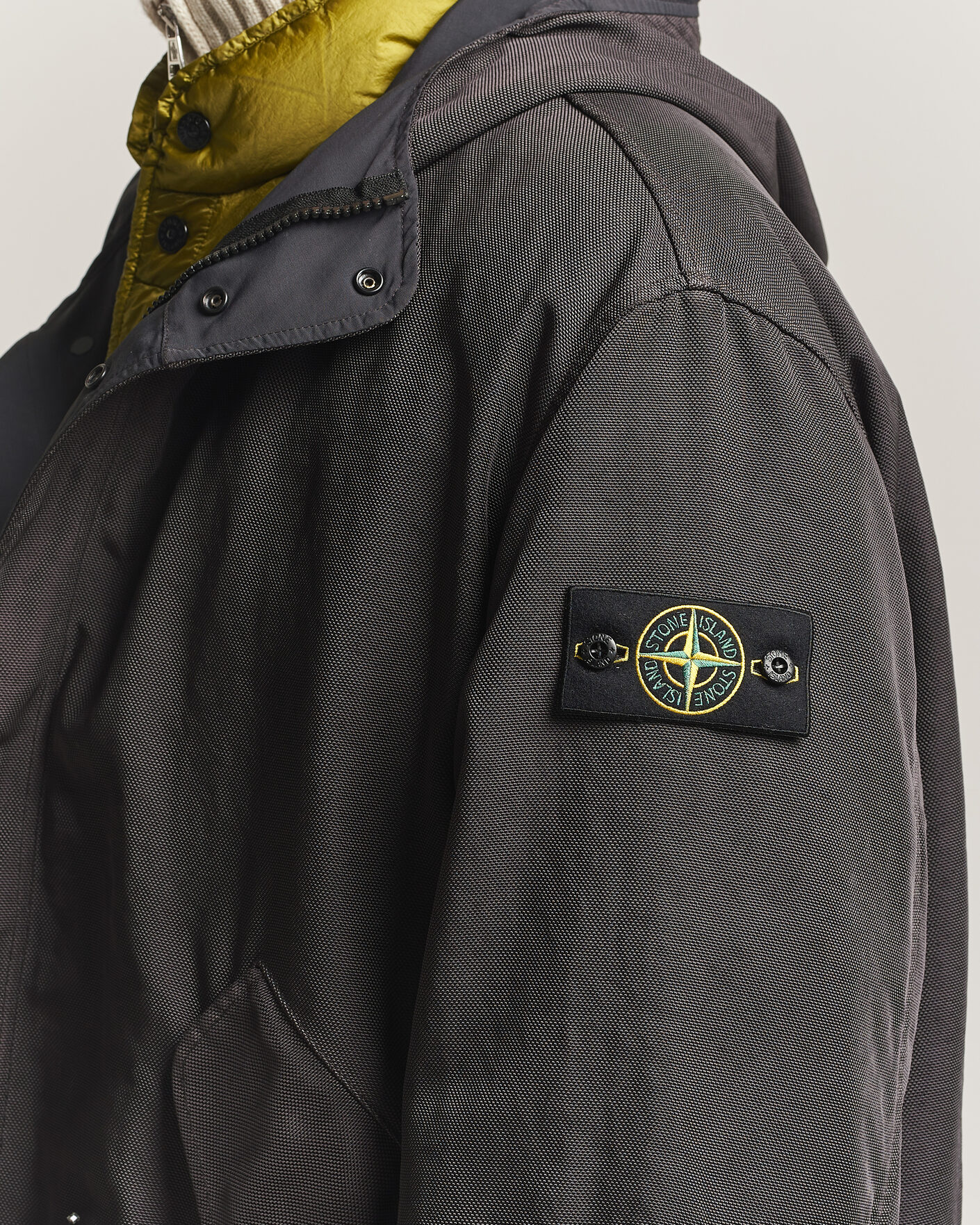 Men | Coats & Jackets | Stone Island | Dense Oxford Nylon TC Fishtail Parka Lead Grey